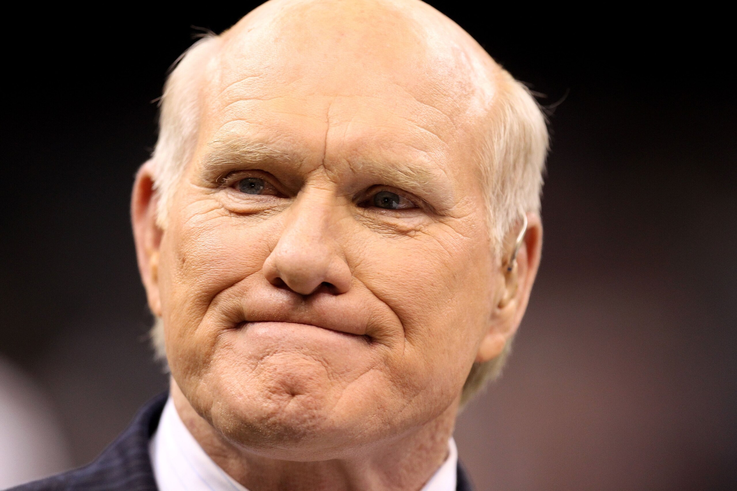 NEW ORLEANS - JANUARY 24: Hall of Fame quarterback and current Fox Sports football analyst Terry Bradshaw looks on as the New Orleans Saints play against the Minnesota Vikings during the NFC Championship Game at the Louisiana Superdome on January 24, 201 NEW ORLEANS - JANUARY 24: Hall of Fame quarterback and current Fox Sports football analyst Terry Bradshaw looks on as the New Orleans Saints play against the Minnesota Vikings during the NFC Championship Game at the Louisiana Superdome on January 24, 201
