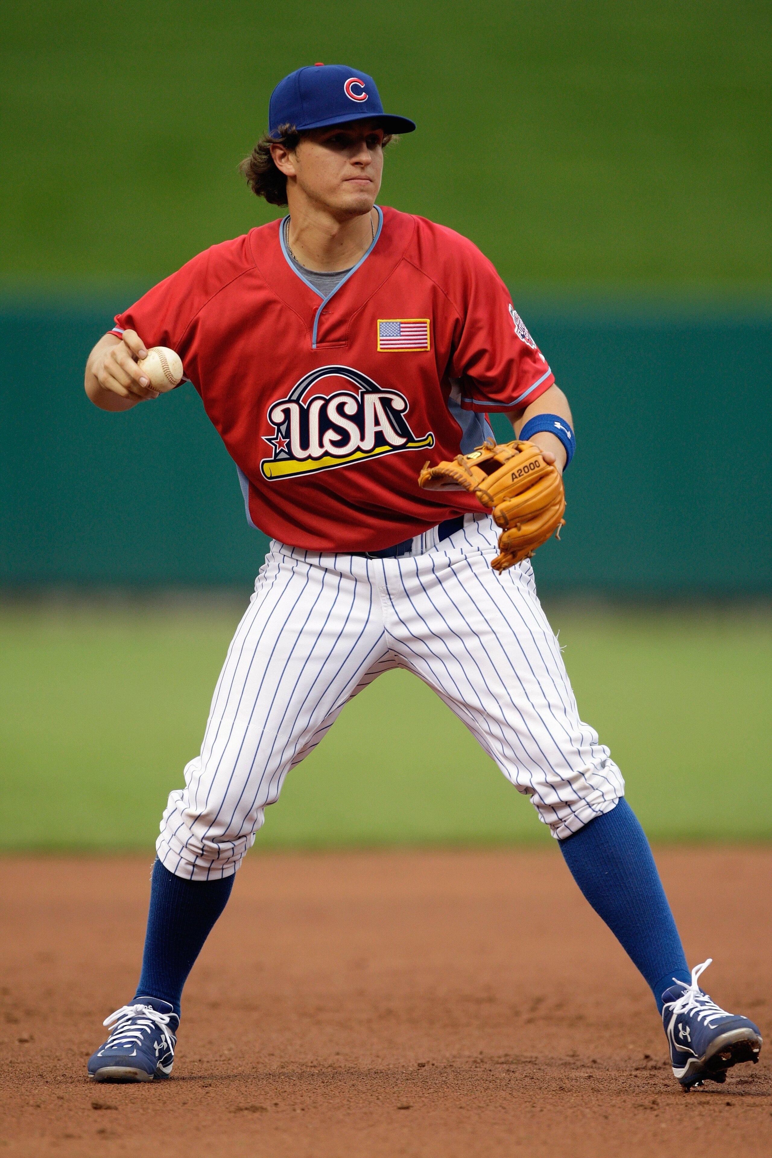 ST. LOUIS, MO - JULY 12: U.S. Futures All-Star Josh Vitters of the Chicago Cubs fields during the 2009 XM All-Star Futures Game at Busch Stadium on July 12, 2009 in St. Louis, Missouri. (Photo by Jamie Squire/Getty Images)