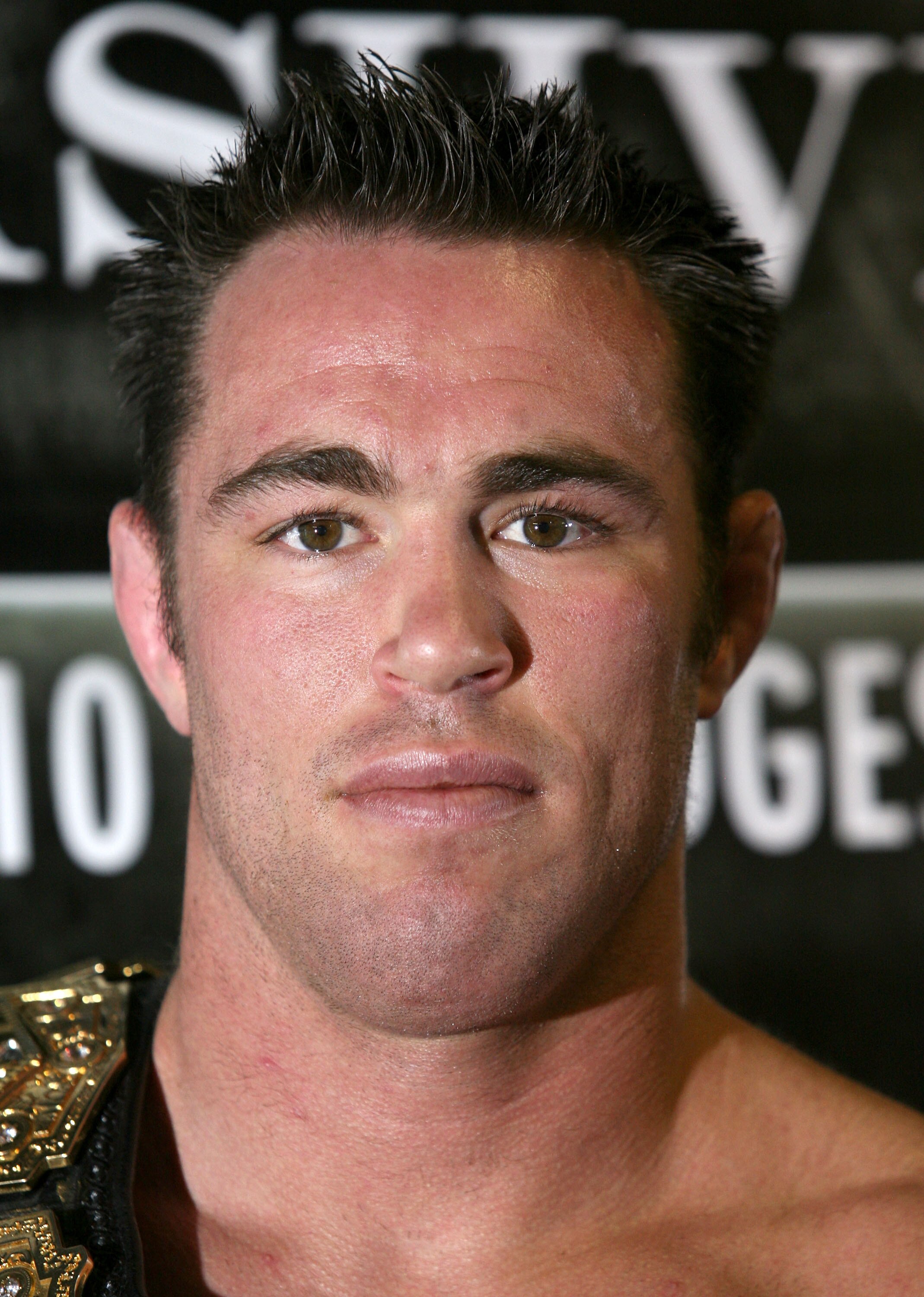 HOLLYWOOD - MARCH 17:  Strikeforce World Lightweight Champion Gilbert 'El Nino' Melendez and Strikeforce World Middleweight Champion Jake Shields attend the CBS' Strikeforce MMA Fighters Open Media Workout on March 17, 2010 in Hollywood, California.  (Pho