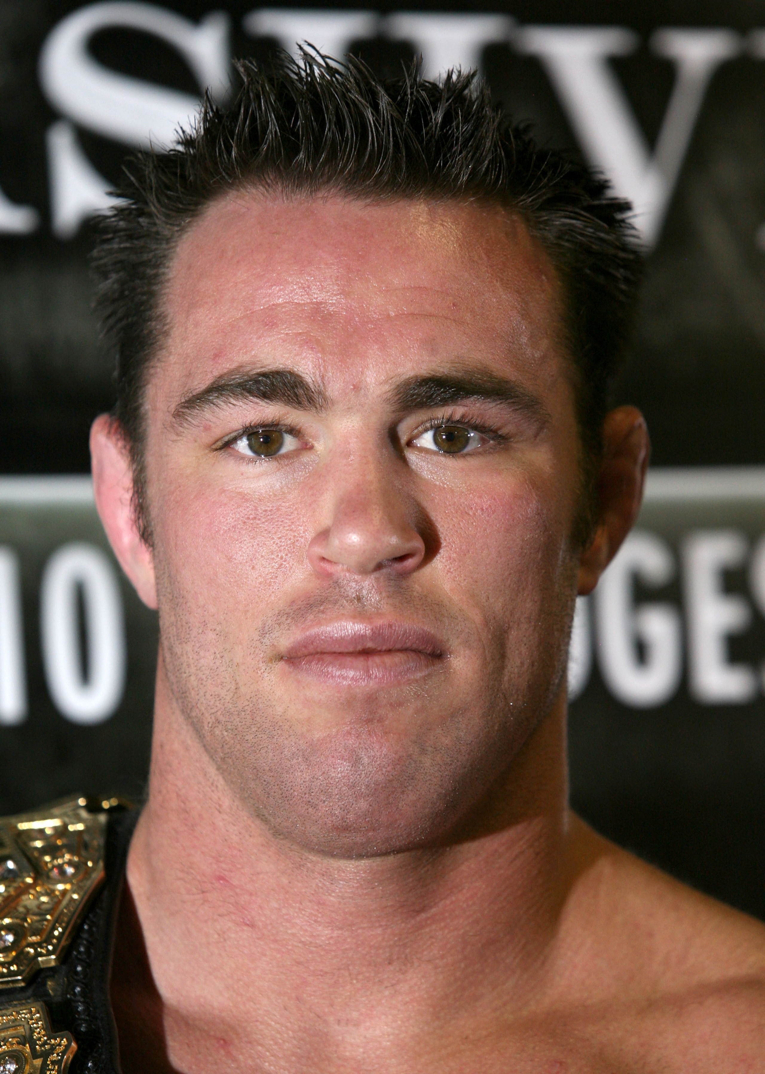 HOLLYWOOD - MARCH 17:  Strikeforce World Lightweight Champion Gilbert 'El Nino' Melendez and Strikeforce World Middleweight Champion Jake Shields attend the CBS' Strikeforce MMA Fighters Open Media Workout on March 17, 2010 in Hollywood, California.  (Pho