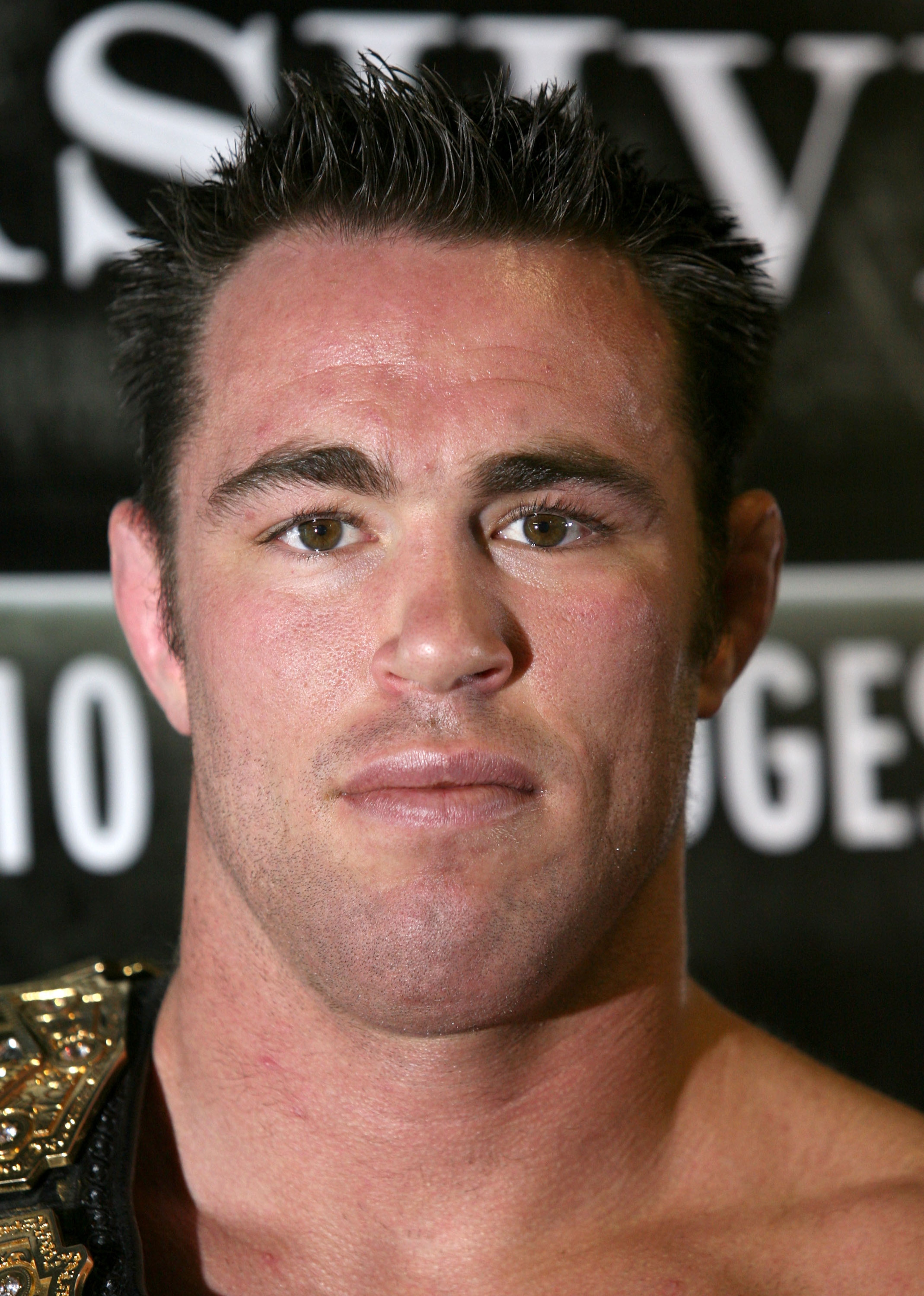 HOLLYWOOD - MARCH 17:  Strikeforce World Lightweight Champion Gilbert 'El Nino' Melendez and Strikeforce World Middleweight Champion Jake Shields attend the CBS' Strikeforce MMA Fighters Open Media Workout on March 17, 2010 in Hollywood, California.  (Pho