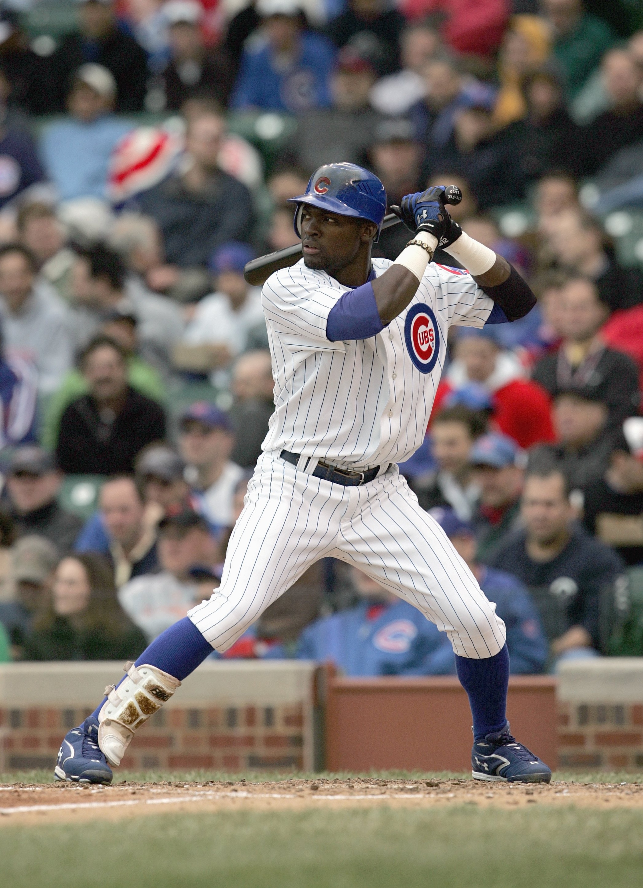 CHICAGO - APRIL 17: Felix Pie #17 of the Chicago Cubs stands ready at bat in his first Major League game against the San Diego Padres in the fifth inning April 17, 2007 at Wrigley Field in Chicago, Illinois. (Photo by Jonathan Daniel/Getty Images)