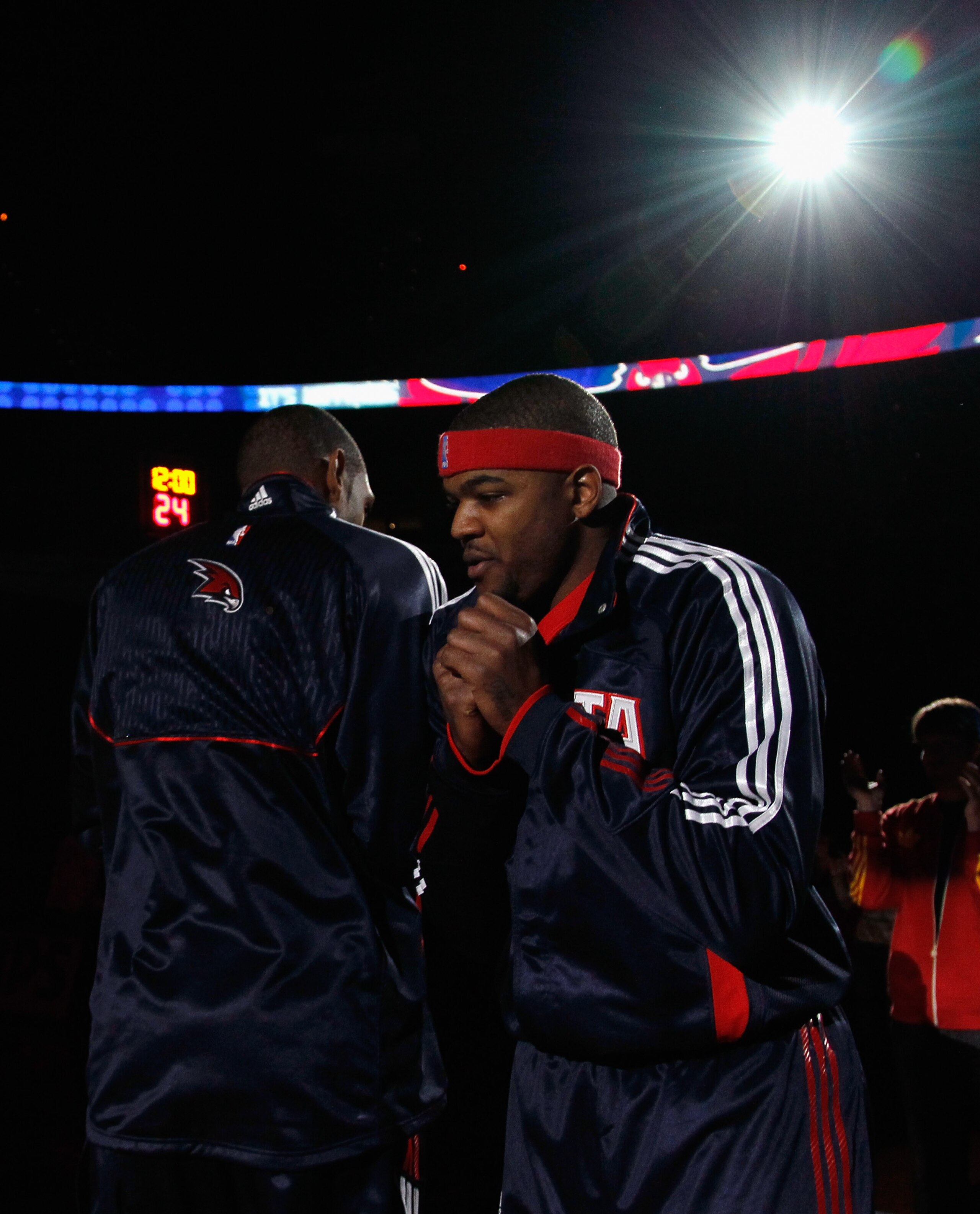ATLANTA, GA - DECEMBER 11:  Josh Smith #5 and Al Horford #15 of the Atlanta Hawks against the Indiana Pacers at Philips Arena on December 11, 2010 in Atlanta, Georgia.  NOTE TO USER: User expressly acknowledges and agrees that, by downloading and/or using