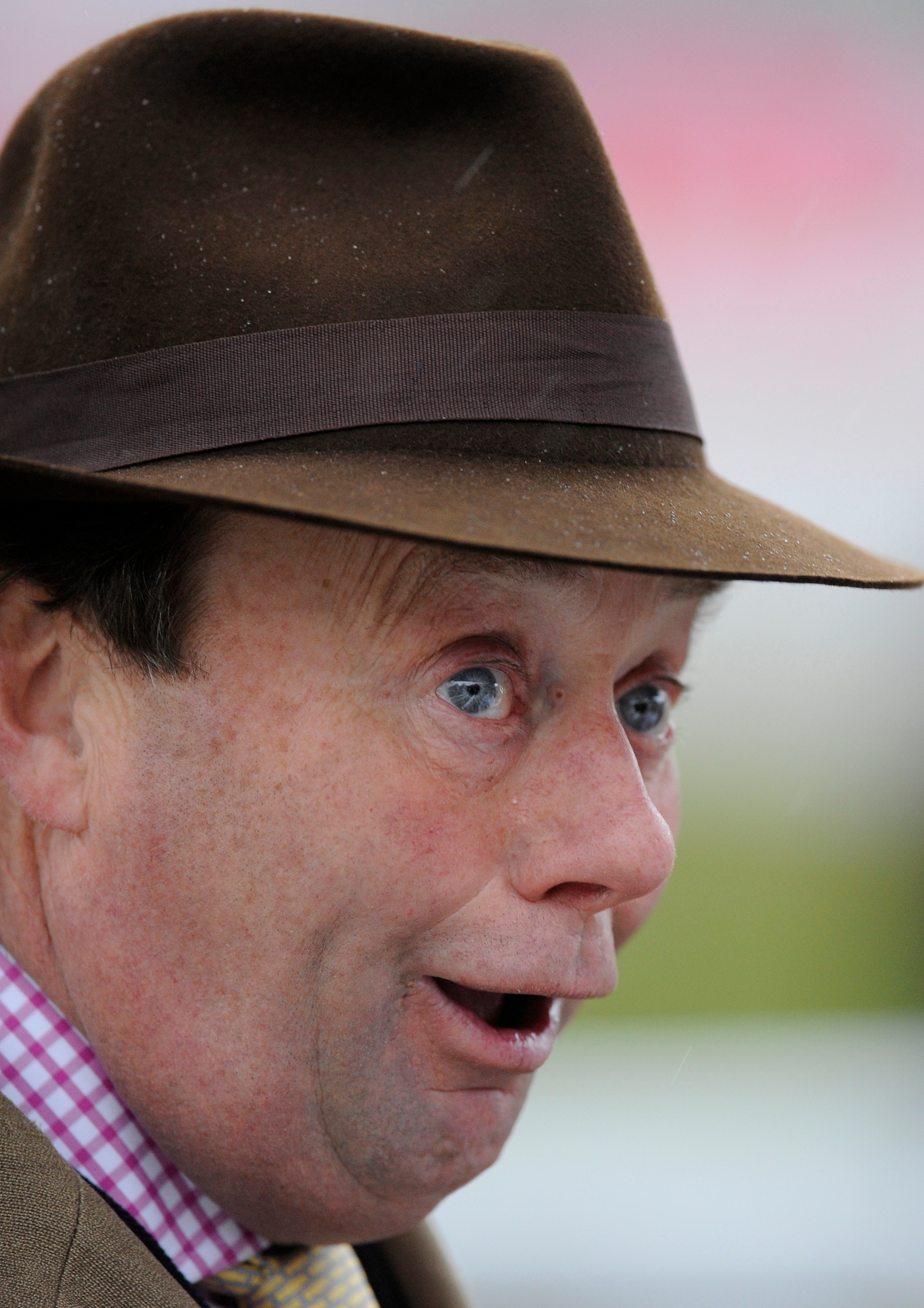 ESHER, ENGLAND - MARCH 12:  Trainer Nicky Henderson looking slightly bemused at Sandown Park on March 12, 2010 in Esher, England  (Photo by Alan Crowhurst/ Getty Images)