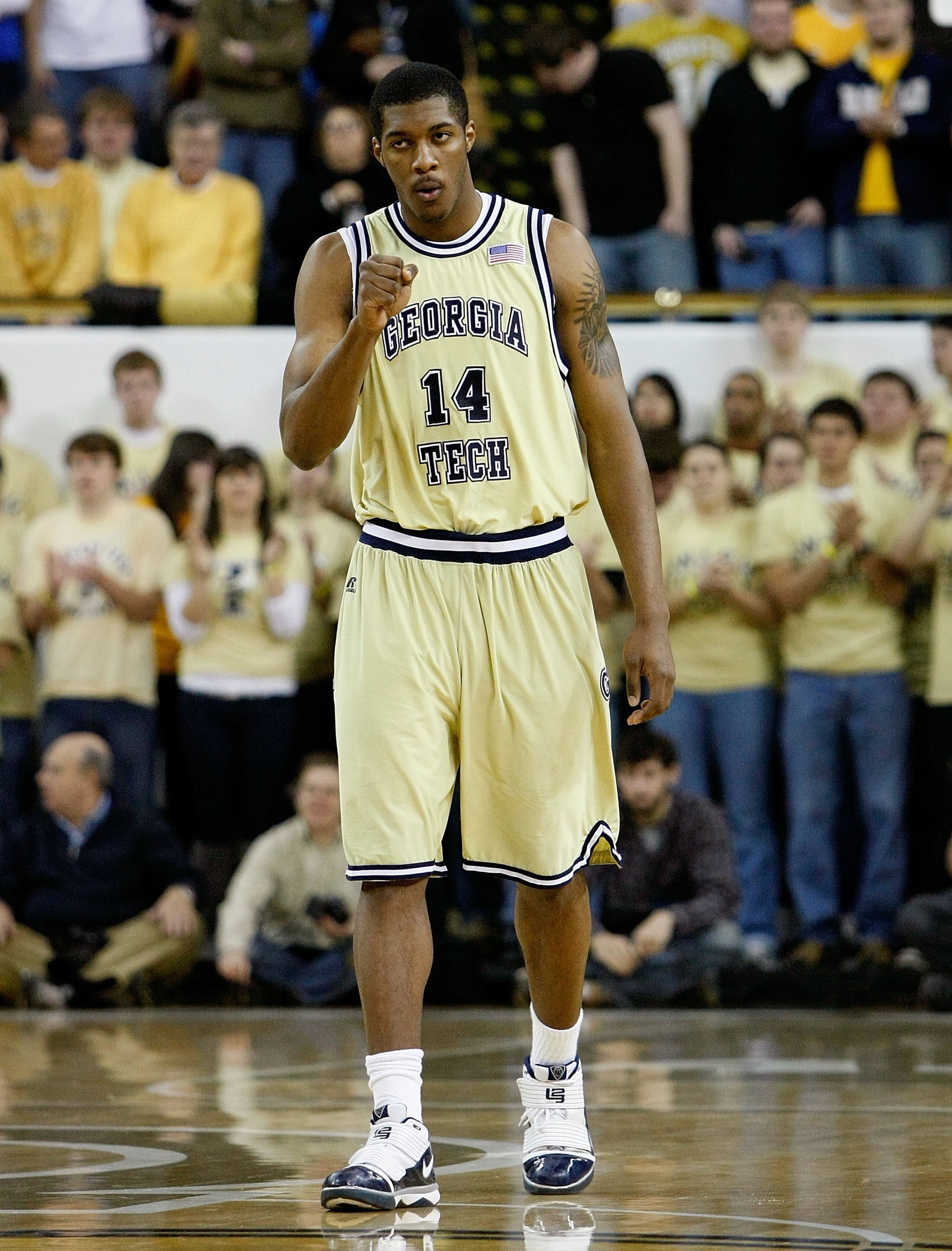 ATLANTA - JANUARY 09: Derrick Favors #14 of the Georgia Tech Yellow Jackets against the Duke Blue Devils at Alexander Memorial Coliseum on January 9, 2010 in Atlanta, Georgia. (Photo by Kevin C. Cox/Getty Images) ATLANTA - JANUARY 09: Derrick Favors #14 of the Georgia Tech Yellow Jackets against the Duke Blue Devils at Alexander Memorial Coliseum on January 9, 2010 in Atlanta, Georgia. (Photo by Kevin C. Cox/Getty Images)