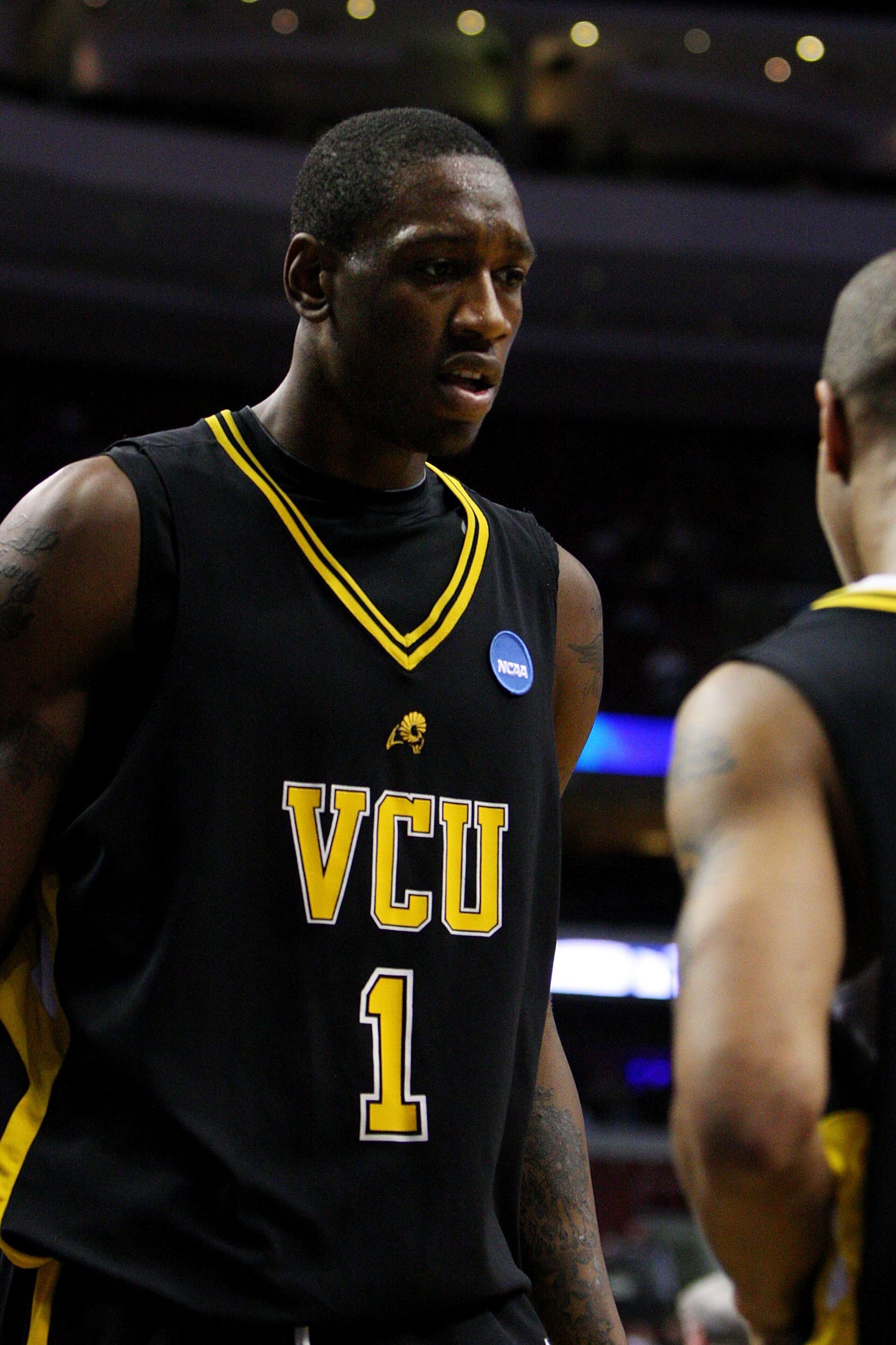 PHILADELPHIA - MARCH 19: Larry Sanders #1 of the VCU Rams reacts during the game against the UCLA Bruins during the first round of the NCAA Division I Men's Basketball Tournament at the Wachovia Center on March 19, 2009 in Philadelphia, Pennsylvania. (P PHILADELPHIA - MARCH 19: Larry Sanders #1 of the VCU Rams reacts during the game against the UCLA Bruins during the first round of the NCAA Division I Men's Basketball Tournament at the Wachovia Center on March 19, 2009 in Philadelphia, Pennsylvania. (P