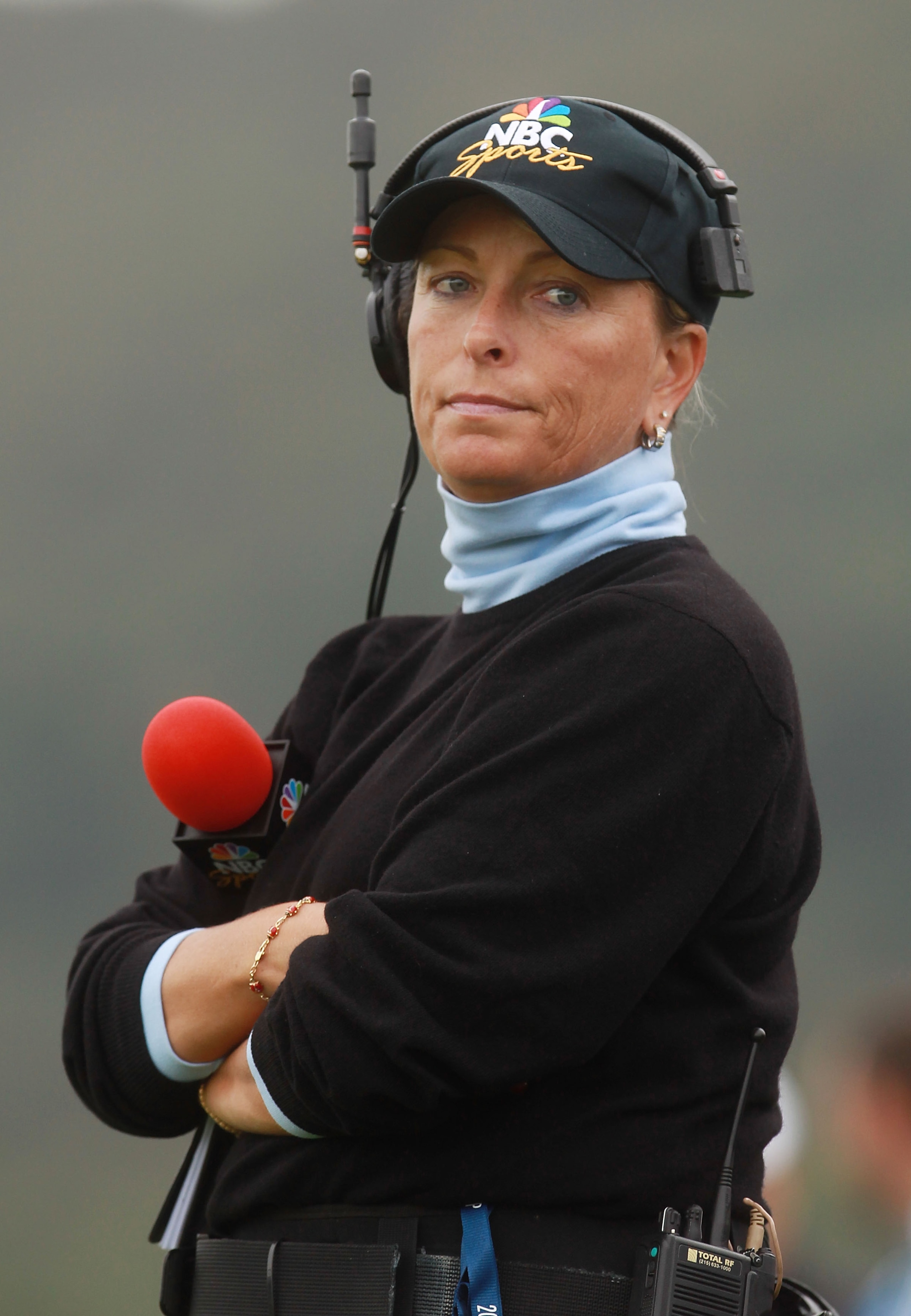 NEWPORT, WALES - OCTOBER 02:  Dottie Pepper commentates for NBC during the rescheduled Afternoon Foursome Matches during the 2010 Ryder Cup at the Celtic Manor Resort on October 2, 2010 in Newport, Wales. (Photo by Andrew Redington/Getty Images)