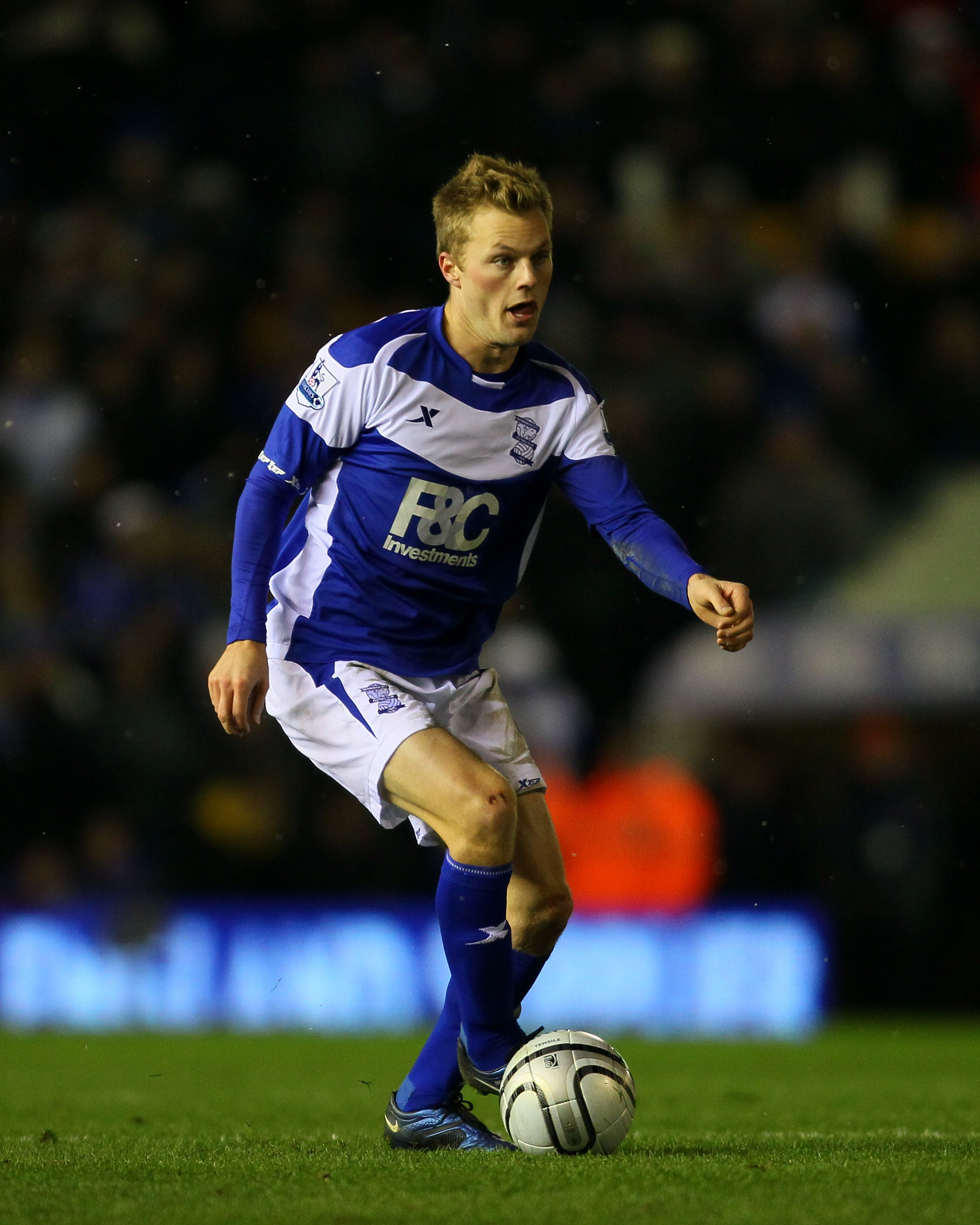 BIRMINGHAM, ENGLAND - DECEMBER 01:  Birmingham forward Sebastian Larsson in action during the Carling Cup Quarter Final between Birmingham City and Aston Villa at St Andrews on December 1, 2010 in Birmingham, England.  (Photo by Stu Forster/Getty Images)