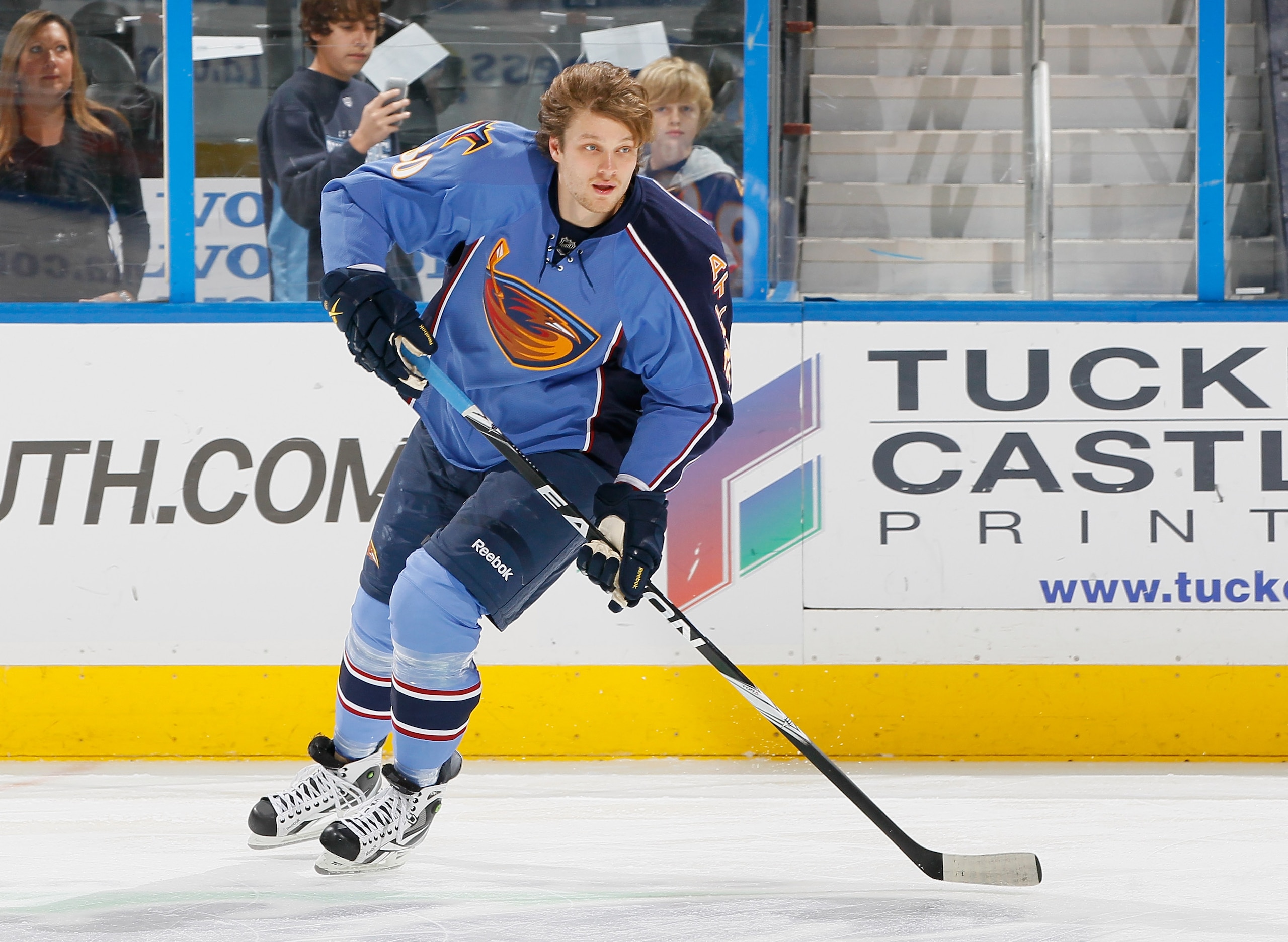 ATLANTA, GA - DECEMBER 16:  Nik Antropov #80 of the Atlanta Thrashers against the Carolina Hurricanes at Philips Arena on December 16, 2010 in Atlanta, Georgia.  (Photo by Kevin C. Cox/Getty Images)