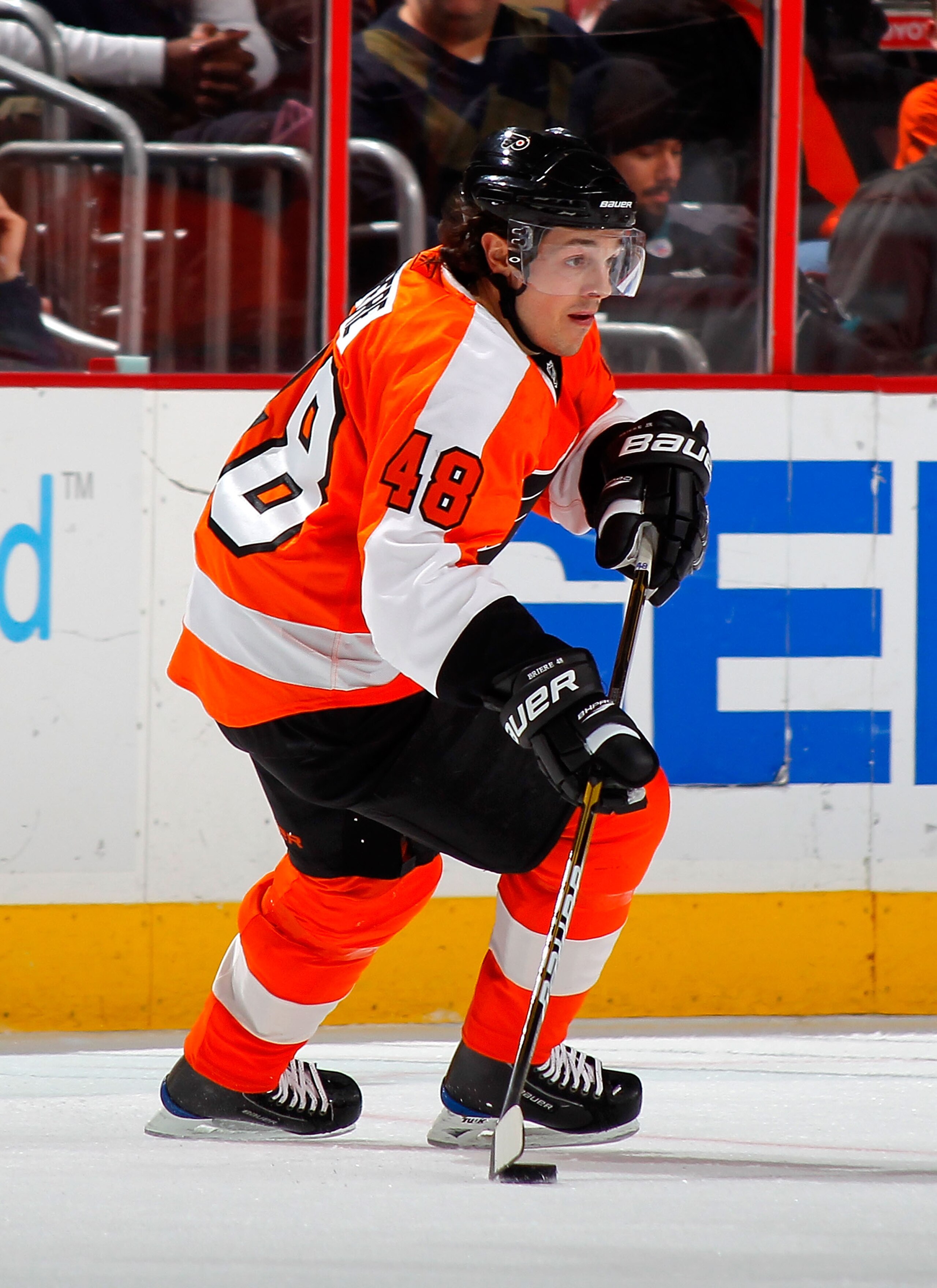 PHILADELPHIA, PA - DECEMBER 20:  Danny Briere #48 of the Philadelphia Flyers skates during a hockey game against the Florida Panthers at the Wells Fargo Center  on December 20, 2010 in Philadelphia, Pennsylvania.  (Photo by Paul Bereswill/Getty Images)