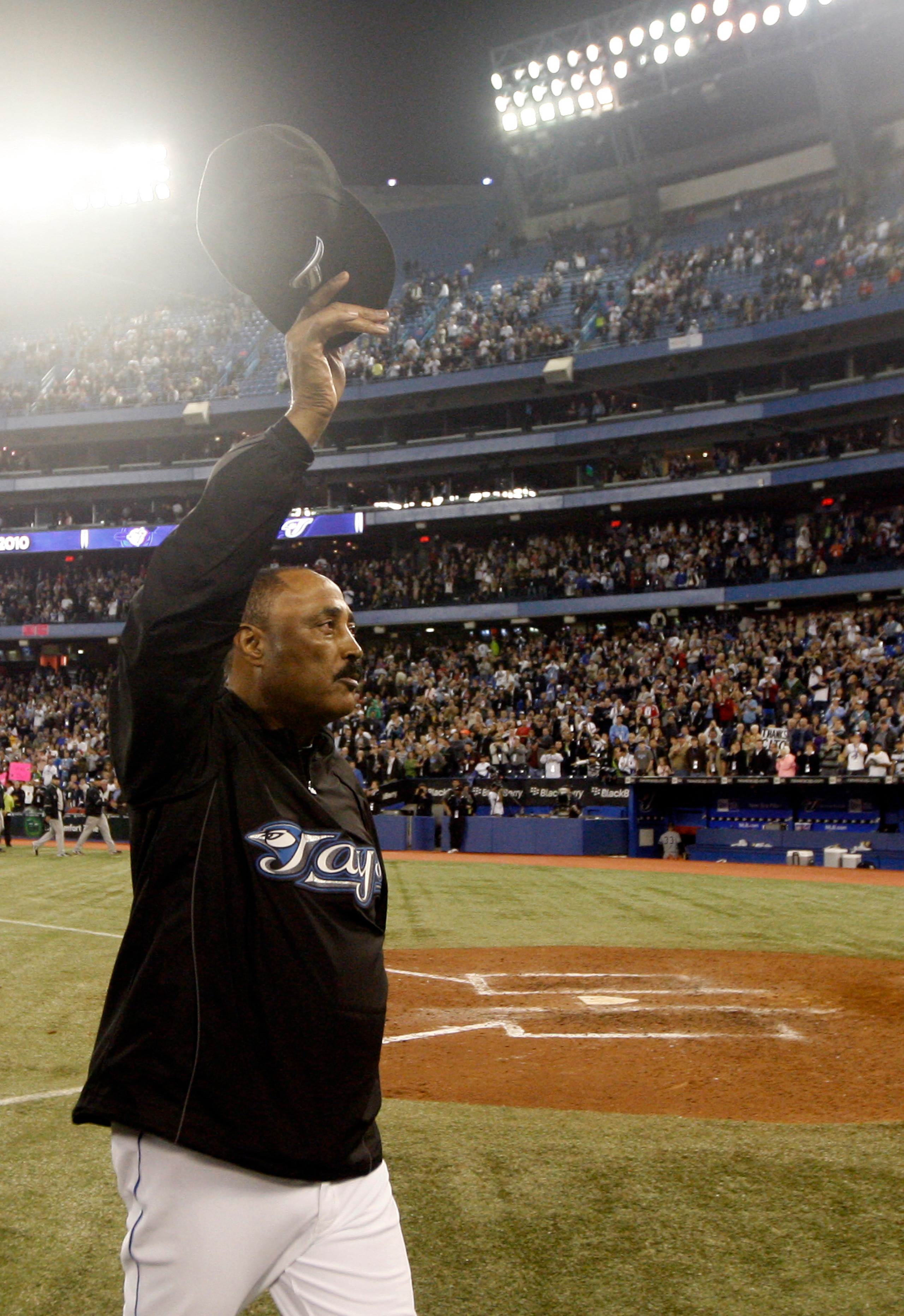 TORONTO, ON - SEPTEMBER 29: Manager Cito Gaston takes his final walk on home field after the Toronto Blue Jays defeated the the New York Yankees 8-4 during a MLB game at the Rogers Centre September 29, 2010 in Toronto, Ontario, Canada. (Photo by Abelimag TORONTO, ON - SEPTEMBER 29: Manager Cito Gaston takes his final walk on home field after the Toronto Blue Jays defeated the the New York Yankees 8-4 during a MLB game at the Rogers Centre September 29, 2010 in Toronto, Ontario, Canada. (Photo by Abelimag