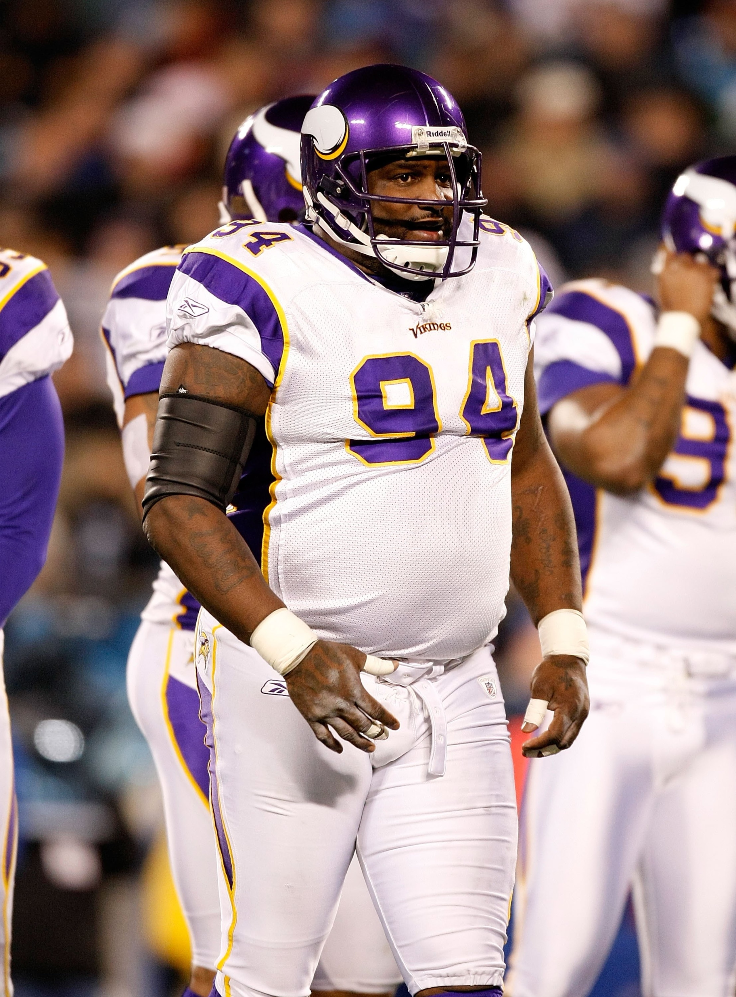CHARLOTTE, NC - DECEMBER 20:  Pat Williams #94 of the Minnesota Vikings against the Carolina Panthers at Bank of America Stadium on December 20, 2009 in Charlotte, North Carolina.  (Photo by Kevin C. Cox/Getty Images)
