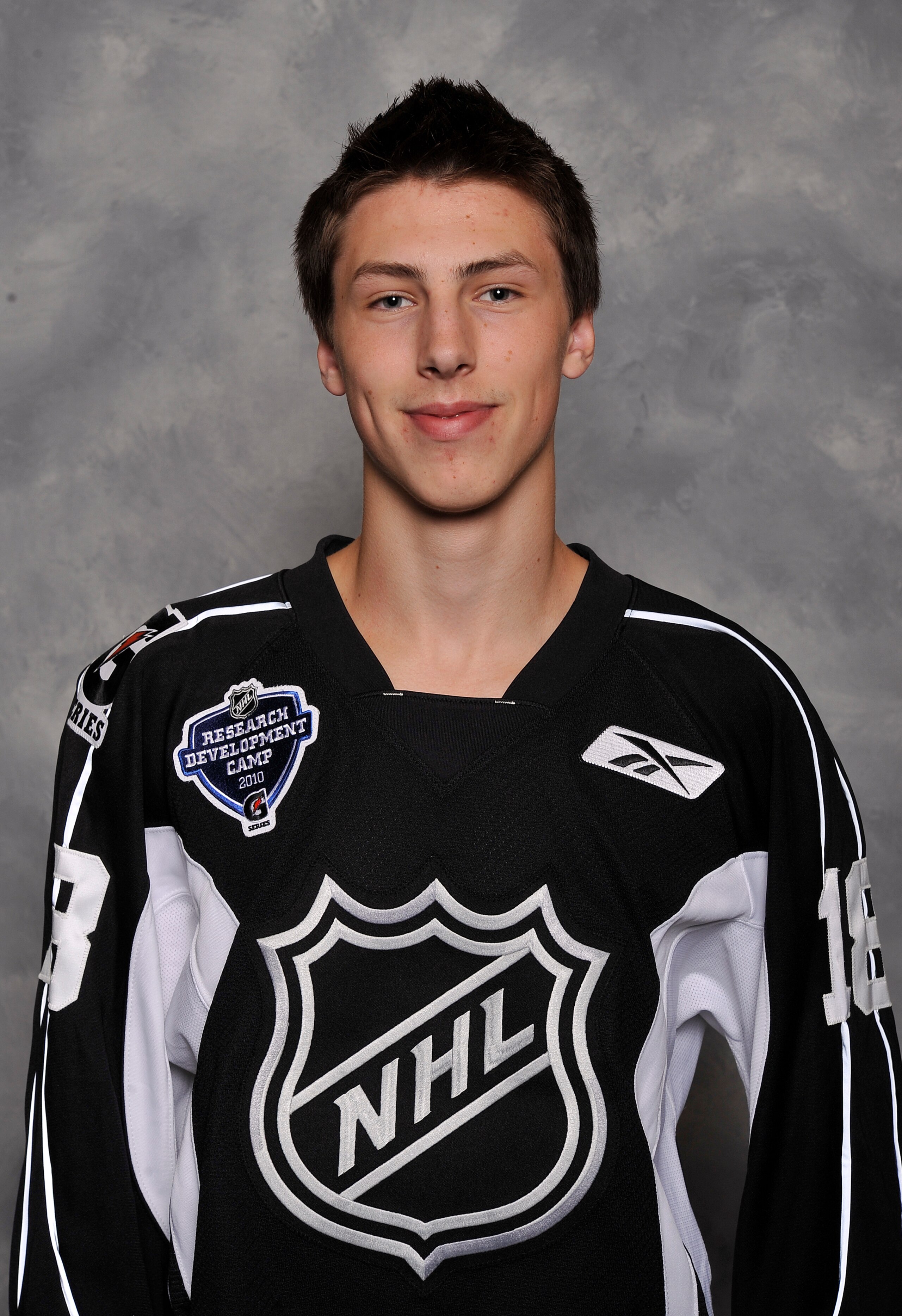 TORONTO - AUGUST 17: Ryan Nugent-Hopkins poses for a portrait during the 2010 NHL Research, development and orientation camp at the Mastercard Centre for Hockey Excellence August 17, 2010 in Toronto, Ontario, Canada. (Photo by Graig Abel/Getty Images)