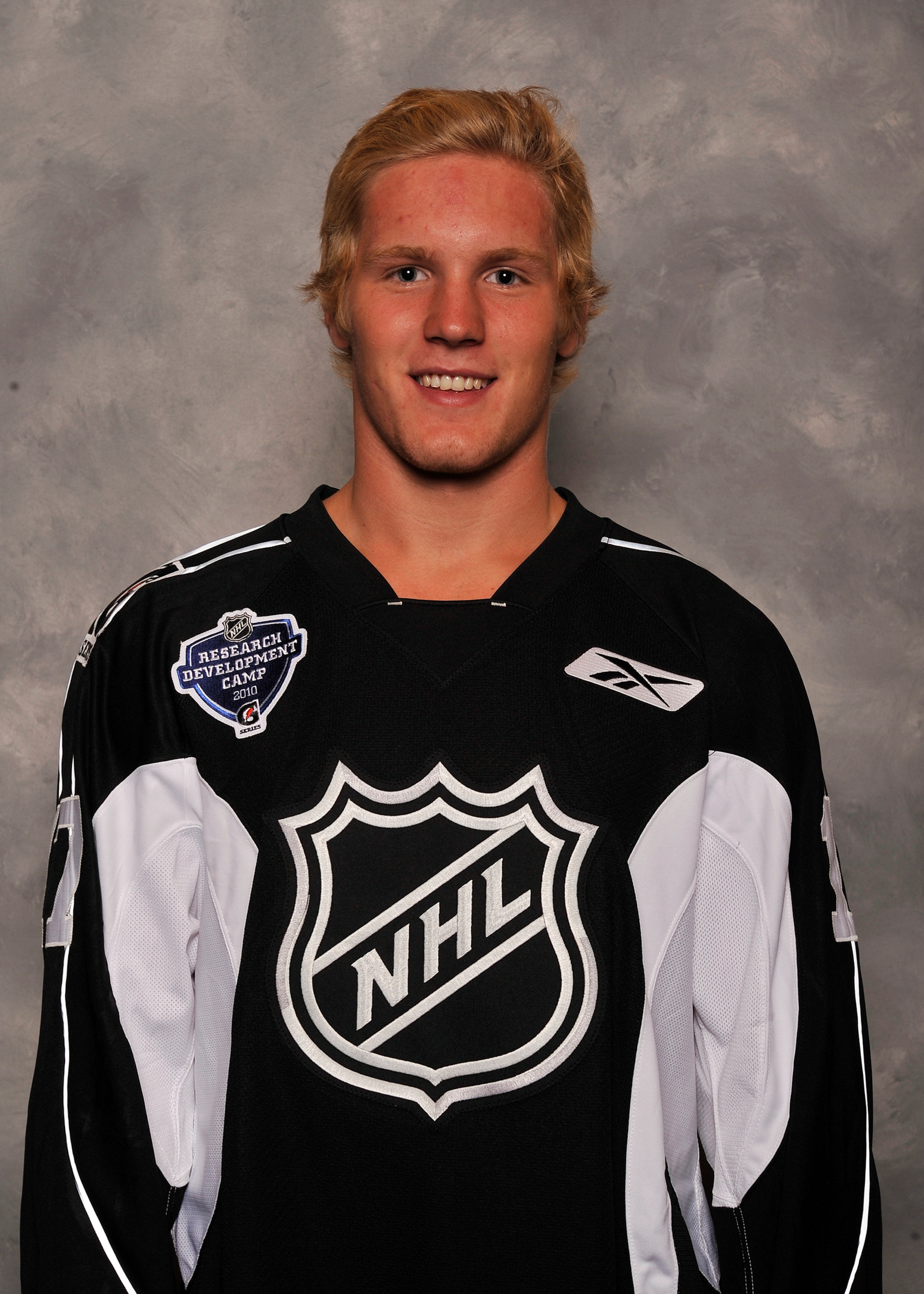 TORONTO - AUGUST 17: Gabriel Landeskog poses for a portrait during the 2010 NHL Research, development and orientation camp at the Mastercard Centre for Hockey Excellence August 17, 2010 in Toronto, Ontario, Canada. (Photo by Graig Abel/Getty Images)