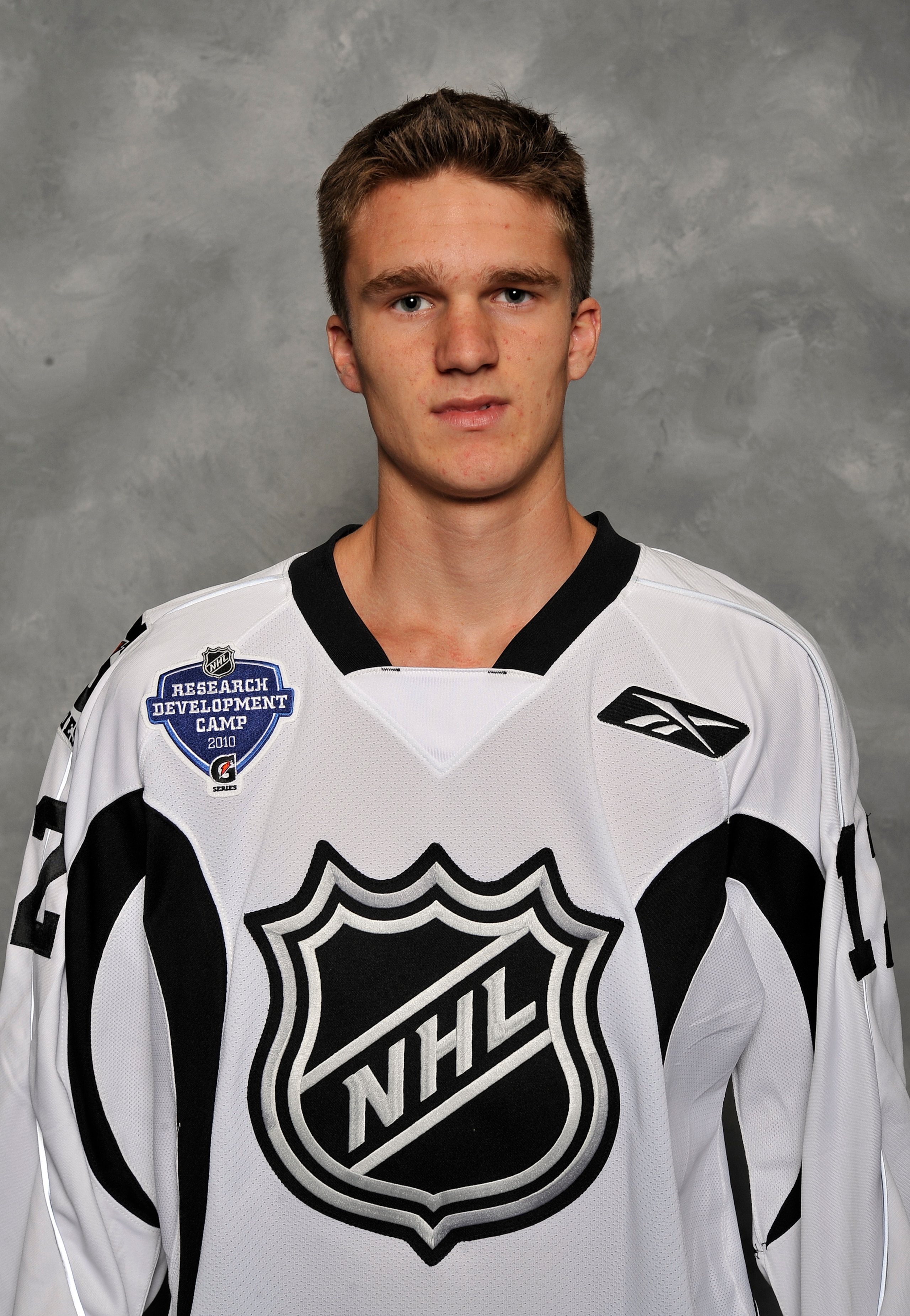 TORONTO - AUGUST 17: Jonathan Huberdeau poses for a portrait during the 2010 NHL Research, development and orientation camp at the Mastercard Centre for Hockey Excellence August 17, 2010 in Toronto, Ontario, Canada. (Photo by Graig Abel/Getty Images)