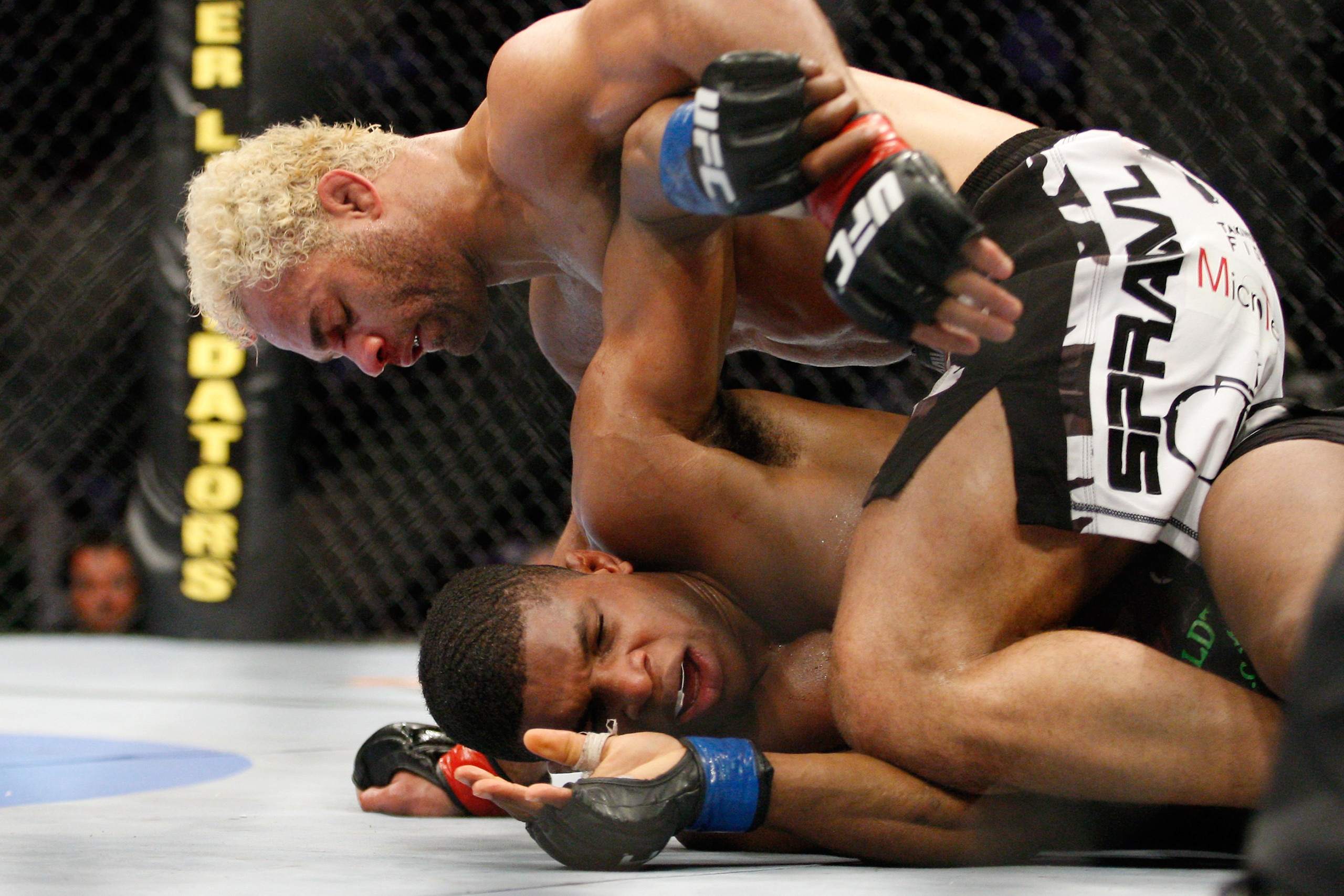 MONTREAL- MAY 8: Josh Koscheck (top) stands on Paul Daley in their welter weight bout at UFC 113 at Bell Centre on May 8, 2010 in Montreal, Quebec, Canada.  (Photo by Richard Wolowicz/Getty Images)