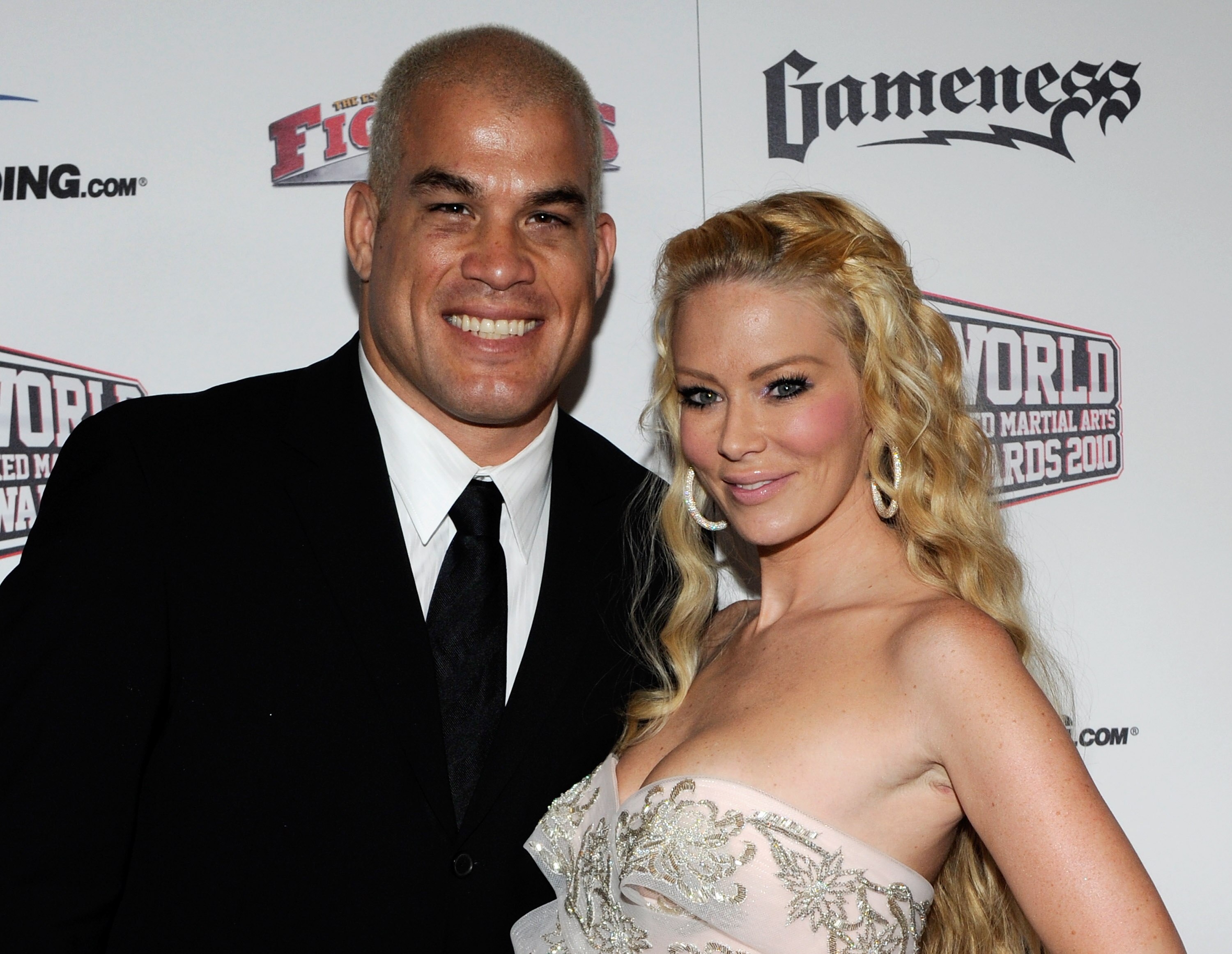 LAS VEGAS, NV - DECEMBER 01:  Mixed martial artist Tito Ortiz (L) and former adult film actress Jenna Jameson arrive at the third annual Fighters Only World Mixed Martial Arts Awards 2010 at the Palms Casino Resort December 1, 2010 in Las Vegas, Nevada.