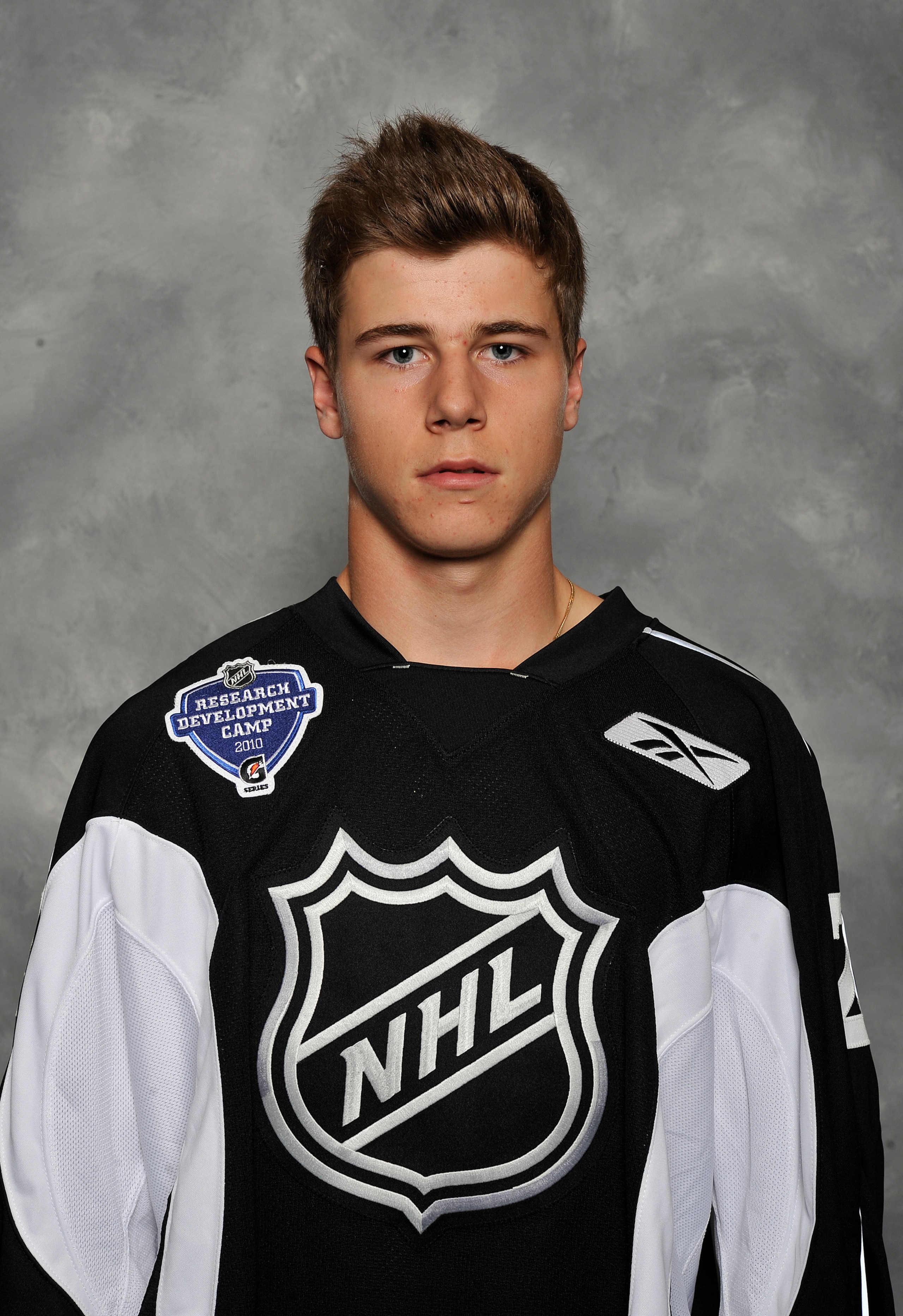 TORONTO - AUGUST 17: Nathan Beaulieu poses for a portrait during the 2010 NHL Research, development and orientation camp at the Mastercard Centre for Hockey Excellence August 17, 2010 in Toronto, Ontario, Canada. (Photo by Graig Abel/Getty Images)