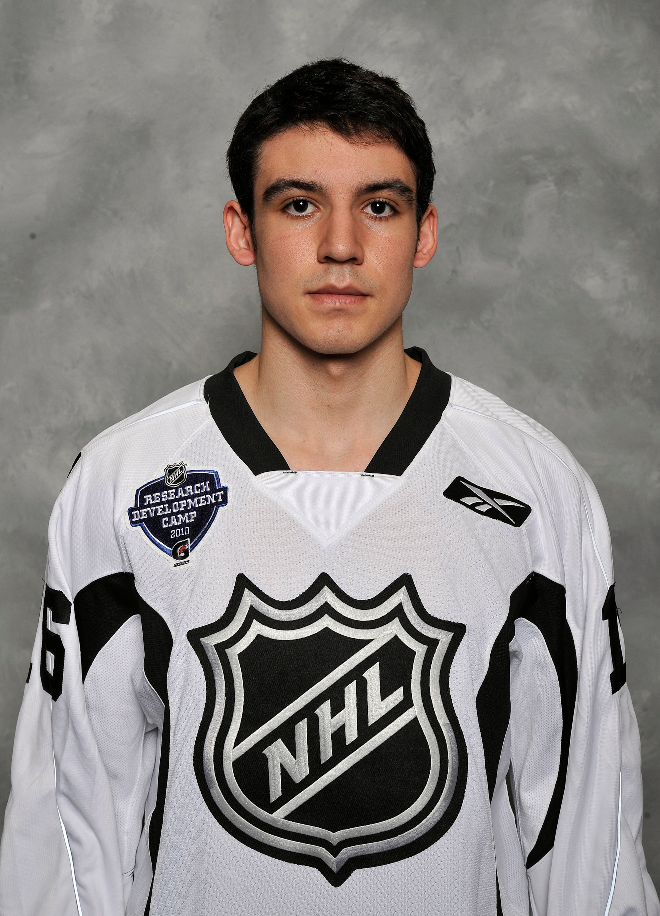 TORONTO - AUGUST 17: Matthew Nieto poses for a portrait during the 2010 NHL Research, development and orientation camp at the Mastercard Centre for Hockey Excellence August 17, 2010 in Toronto, Ontario, Canada. (Photo by Graig Abel/Getty Images)