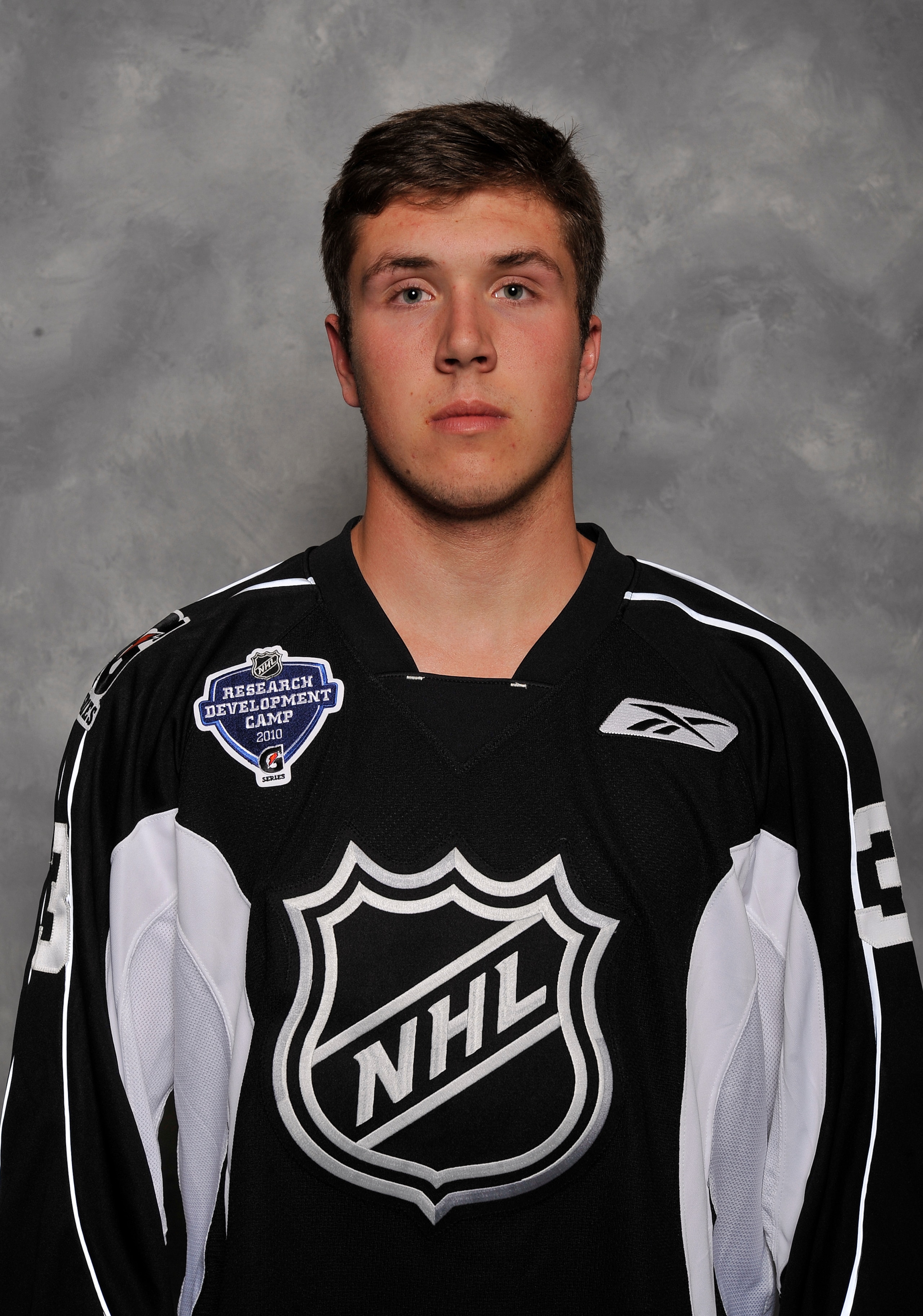 TORONTO - AUGUST 17: Myles Bell poses for a portrait during the 2010 NHL Research, development and orientation camp at the Mastercard Centre for Hockey Excellence August 17, 2010 in Toronto, Ontario, Canada. (Photo by Graig Abel/Getty Images)