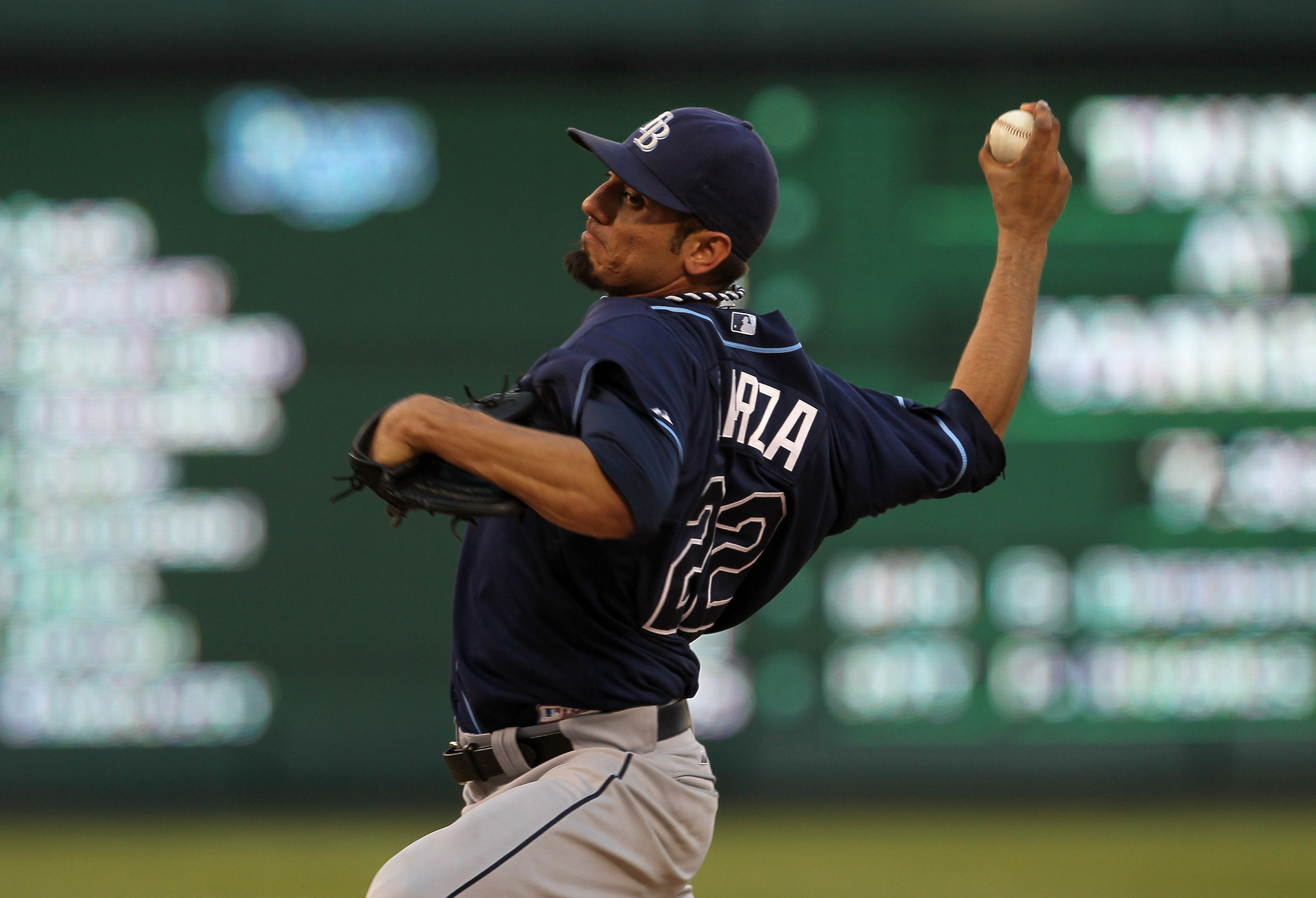 Cubs pitcher, Matt Garza upset with the call ball four with the bases  News Photo - Getty Images