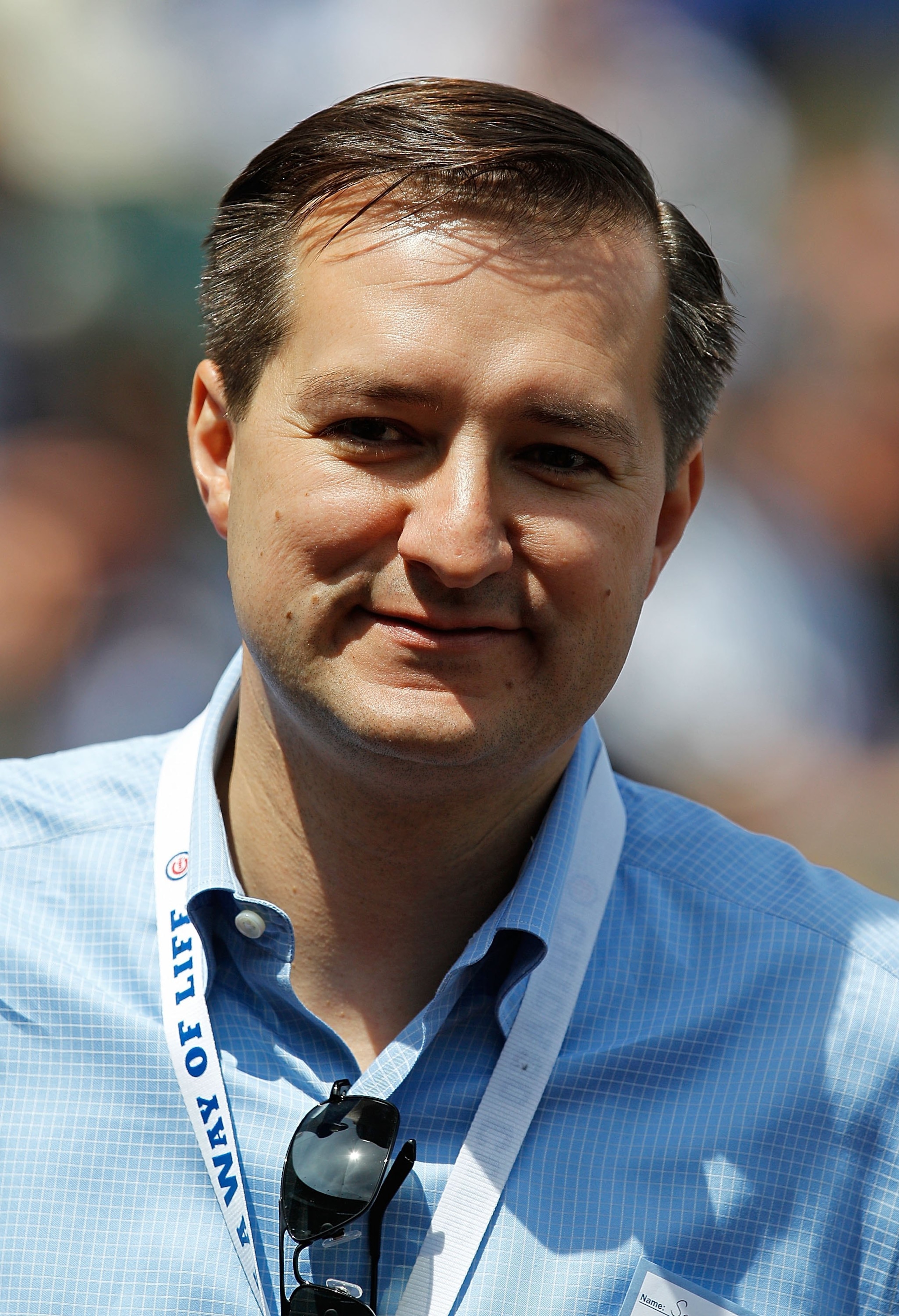 CHICAGO - MAY 14: Chairman and owner Tom Ricketts of the Chicago Cubs stands on the field before a game against the Pittsburgh Pirates at Wrigley Field on May 14, 2010 in Chicago, Illinois. (Photo by Jonathan Daniel/Getty Images)