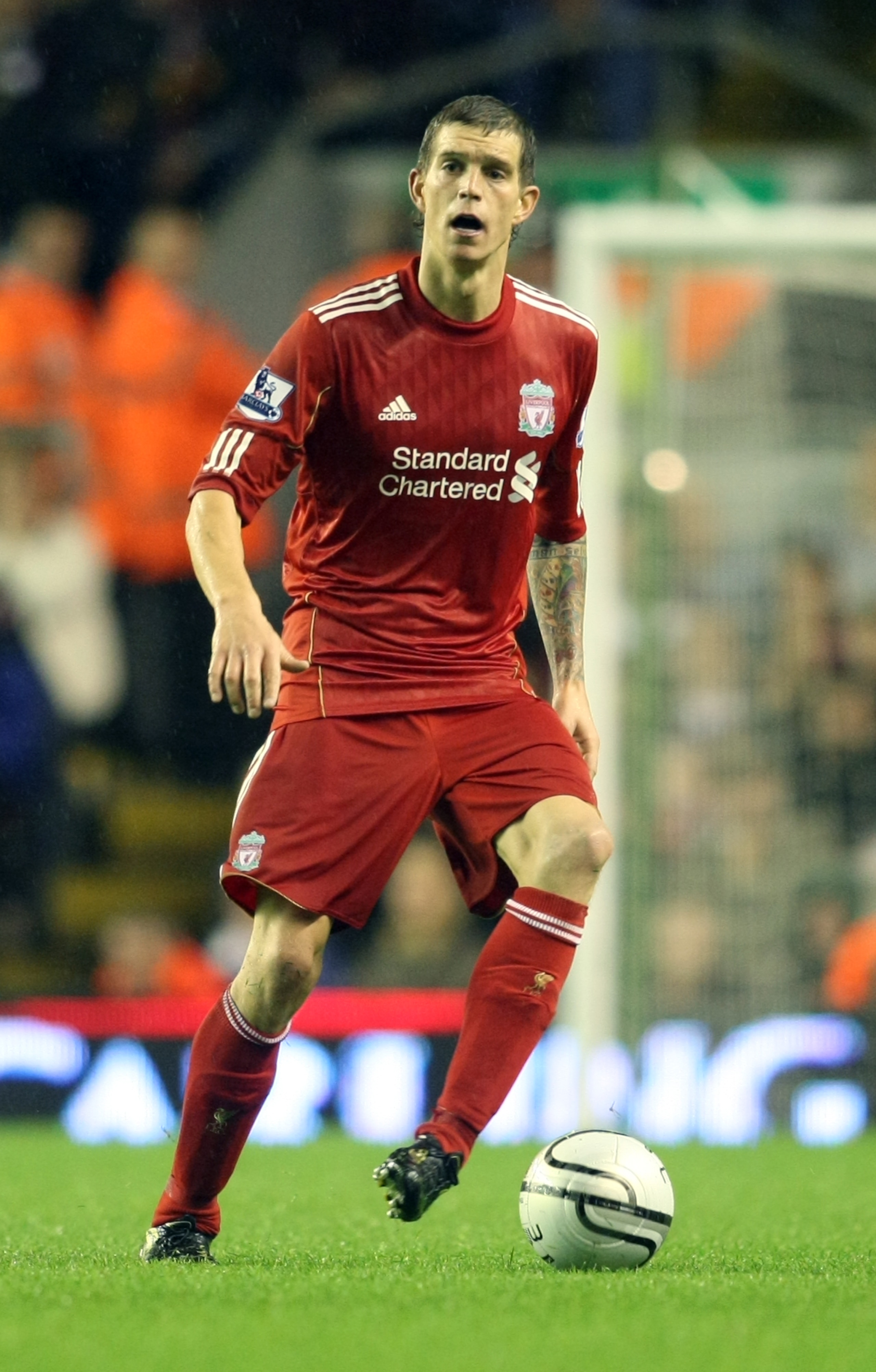 LIVERPOOL, ENGLAND - SEPTEMBER 22: Daniel Agger of Liverpool in action during the Carling Cup Third Round match between Liverpool and Northampton Town at Anfield on September 22, 2010 in Liverpool, England. (Photo by Pete Norton/Getty Images) LIVERPOOL, ENGLAND - SEPTEMBER 22: Daniel Agger of Liverpool in action during the Carling Cup Third Round match between Liverpool and Northampton Town at Anfield on September 22, 2010 in Liverpool, England. (Photo by Pete Norton/Getty Images)