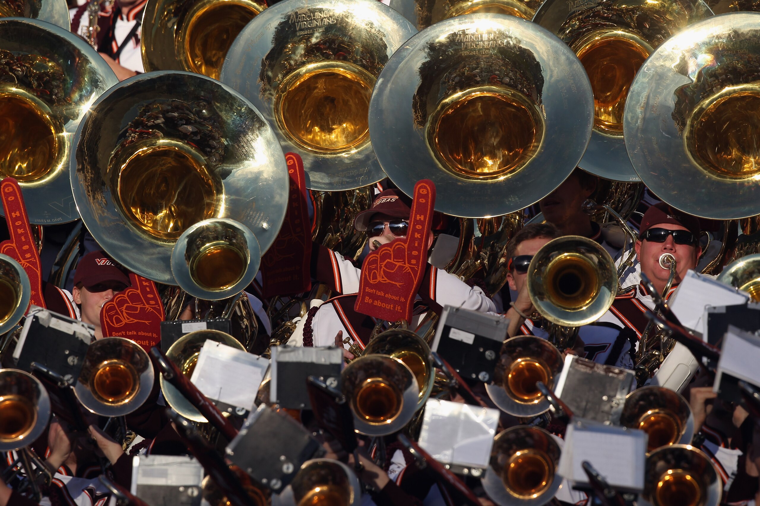 CHAPEL HILL, NC - NOVEMBER 13: The band of the Virginia Tech Hokies during their game against the North Carolina Tar Heels at Kenan Stadium on November 13, 2010 in Chapel Hill, North Carolina. (Photo by Streeter Lecka/Getty Images) CHAPEL HILL, NC - NOVEMBER 13: The band of the Virginia Tech Hokies during their game against the North Carolina Tar Heels at Kenan Stadium on November 13, 2010 in Chapel Hill, North Carolina. (Photo by Streeter Lecka/Getty Images)