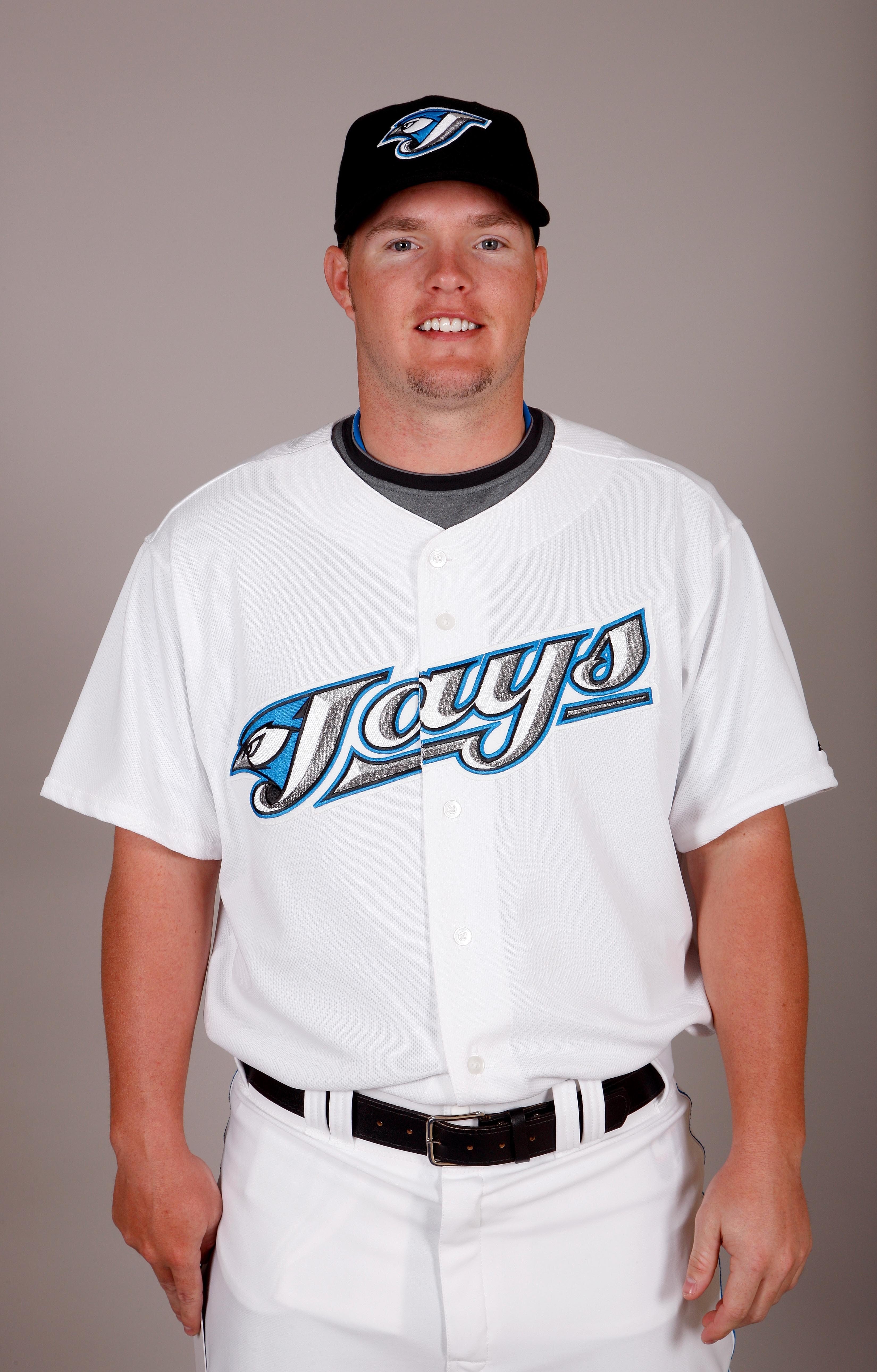 DUNEDIN, FL - FEBRUARY 23:  Brad Emaus #69 of the Toronto Blue Jays poses during photo day at the Bobby Mattick Training Center at Englebert Complex on February 23, 2009 in Dunedin, Florida.  (Photo by J. Meric/Getty Images)