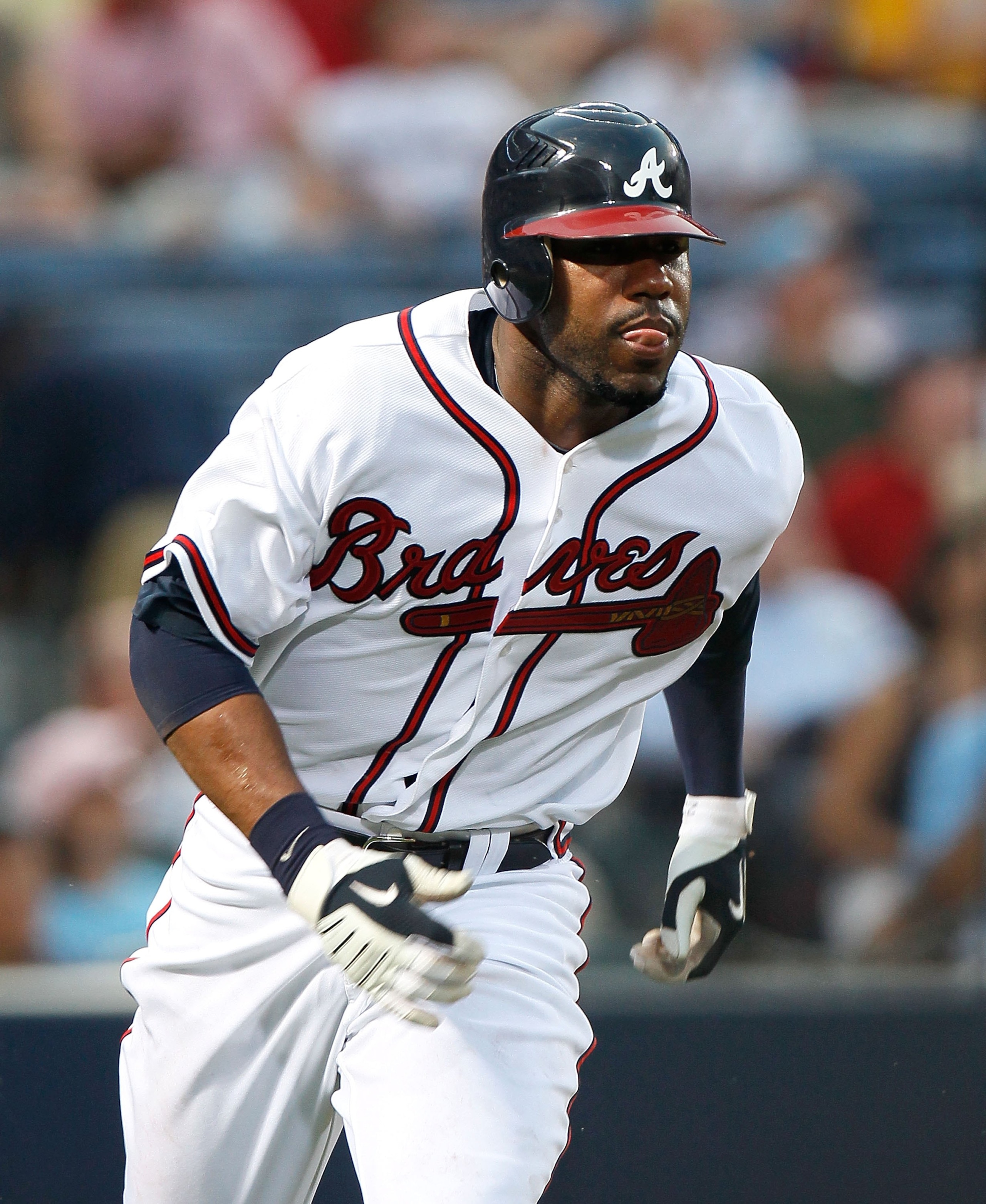 ATLANTA - JULY 15:  Jason Heyward #22 of the Atlanta Braves against the Milwaukee Brewers at Turner Field on July 15, 2010 in Atlanta, Georgia.  (Photo by Kevin C. Cox/Getty Images)