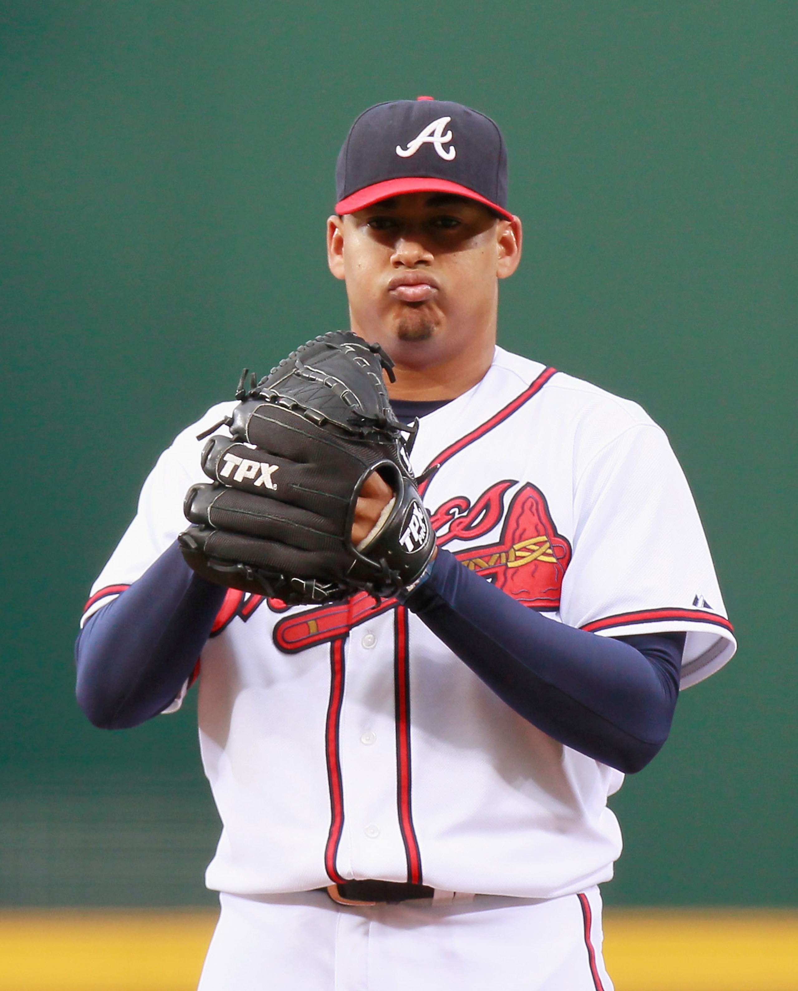 ATLANTA - SEPTEMBER 09: Starting pitcher Jair Jurrjens #49 of the Atlanta Braves against the St. Louis Cardinals at Turner Field on September 9, 2010 in Atlanta, Georgia. (Photo by Kevin C. Cox/Getty Images) ATLANTA - SEPTEMBER 09: Starting pitcher Jair Jurrjens #49 of the Atlanta Braves against the St. Louis Cardinals at Turner Field on September 9, 2010 in Atlanta, Georgia. (Photo by Kevin C. Cox/Getty Images)