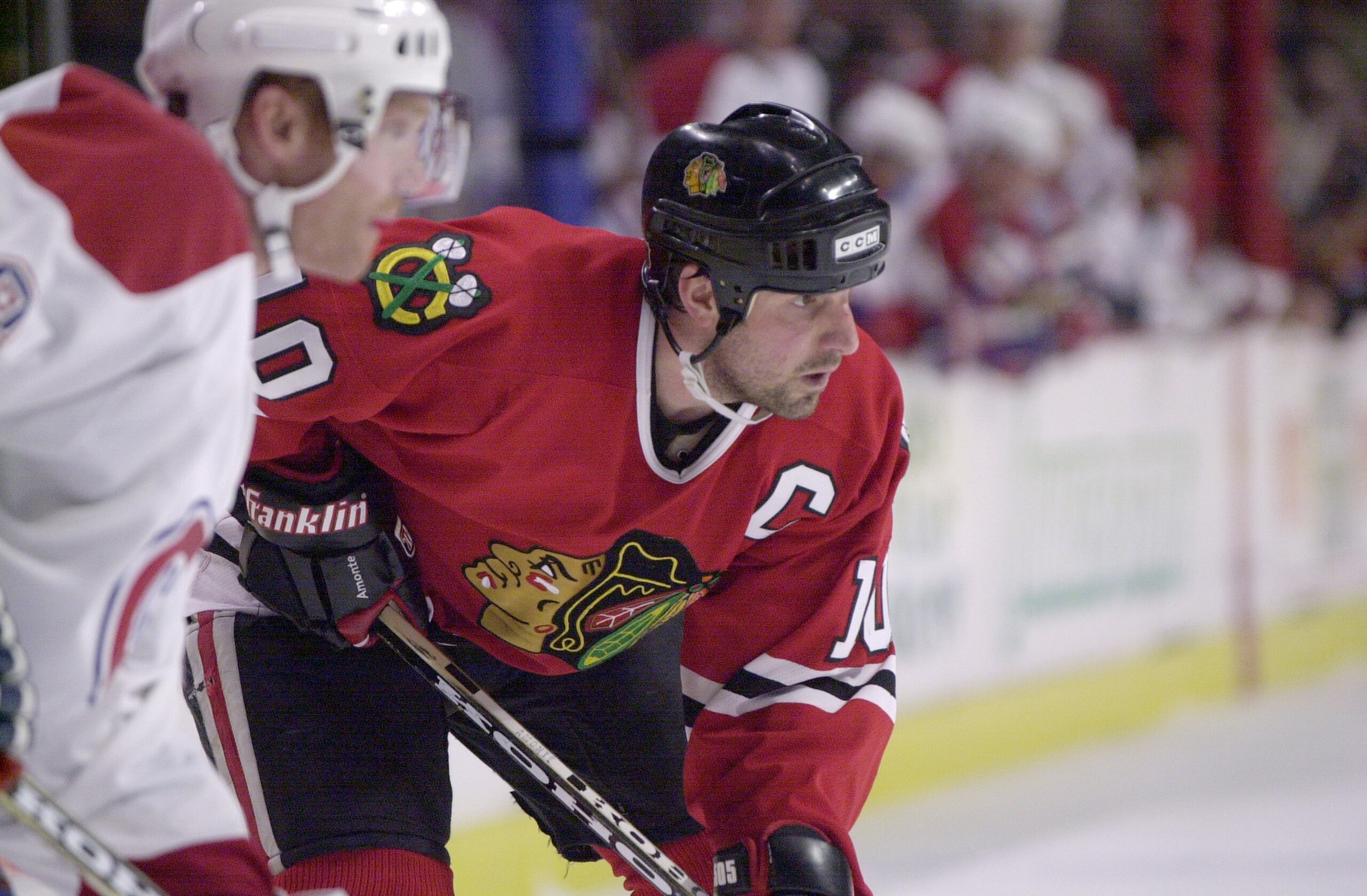 27 Feb 2002: Tony Amonte #10 of the Chicago Blackhawks during the game against the Montreal Canadiens at United Center in Chicago, Illinois. The Canadiens won 3-2. DIGITAL IMAGE. Mandatory Credit: Jonathan Daniel/Getty Images/NHLI 27 Feb 2002: Tony Amonte #10 of the Chicago Blackhawks during the game against the Montreal Canadiens at United Center in Chicago, Illinois. The Canadiens won 3-2. DIGITAL IMAGE. Mandatory Credit: Jonathan Daniel/Getty Images/NHLI