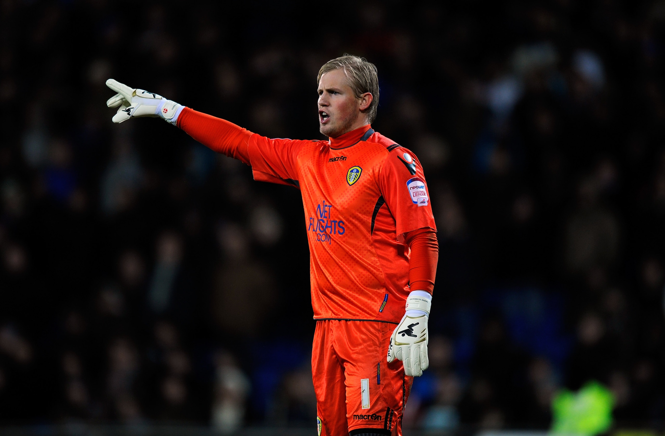 CARDIFF, WALES - JANUARY 04: Leeds goalkeeper Kasper Schmeichel in action during the npower Championship game between Cardiff City and Leeds United at Cardiff City stadium on January 4, 2011 in Cardiff, Wales. (Photo by Stu Forster/Getty Images) CARDIFF, WALES - JANUARY 04: Leeds goalkeeper Kasper Schmeichel in action during the npower Championship game between Cardiff City and Leeds United at Cardiff City stadium on January 4, 2011 in Cardiff, Wales. (Photo by Stu Forster/Getty Images)