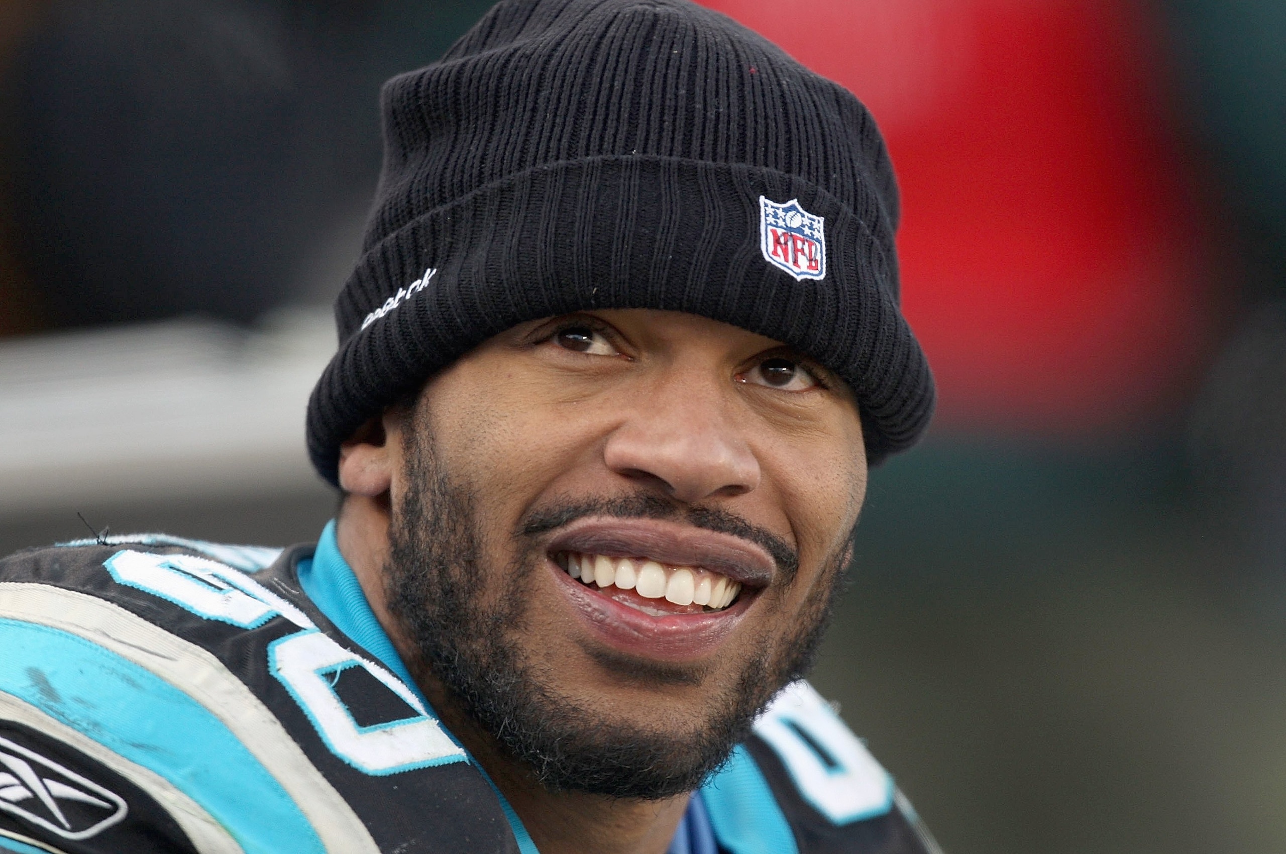 CHARLOTTE, NC - JANUARY 03:  Julius Peppers #90 of the Carolina Panthers looks on the sidelines during the game against the New Orleans Saints at Bank of America Stadium on January 3, 2010 in Charlotte, North Carolina.  (Photo by Streeter Lecka/Getty Imag