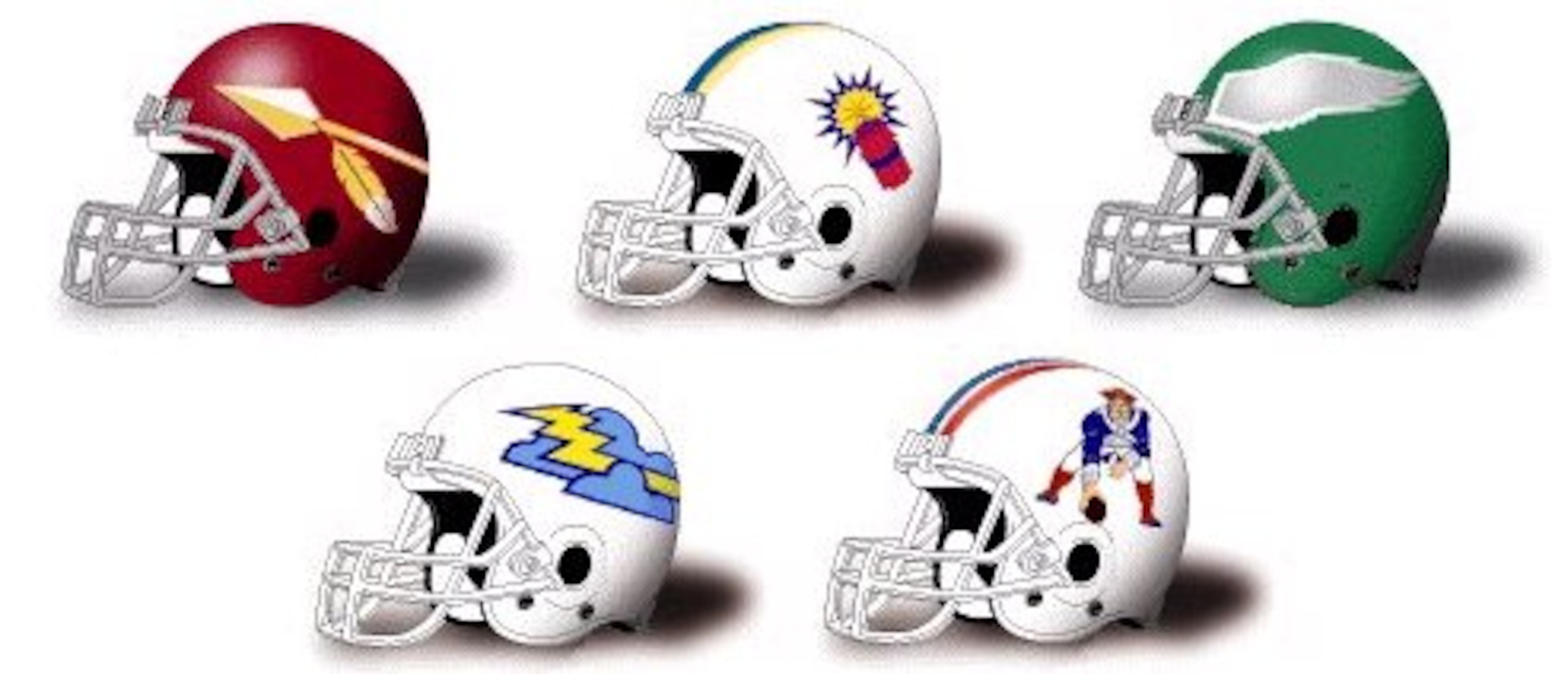 different types of american football helmets All 32 NFL Current Riddell SPEED Revolution Mini A Sampling of N.F.L. Face