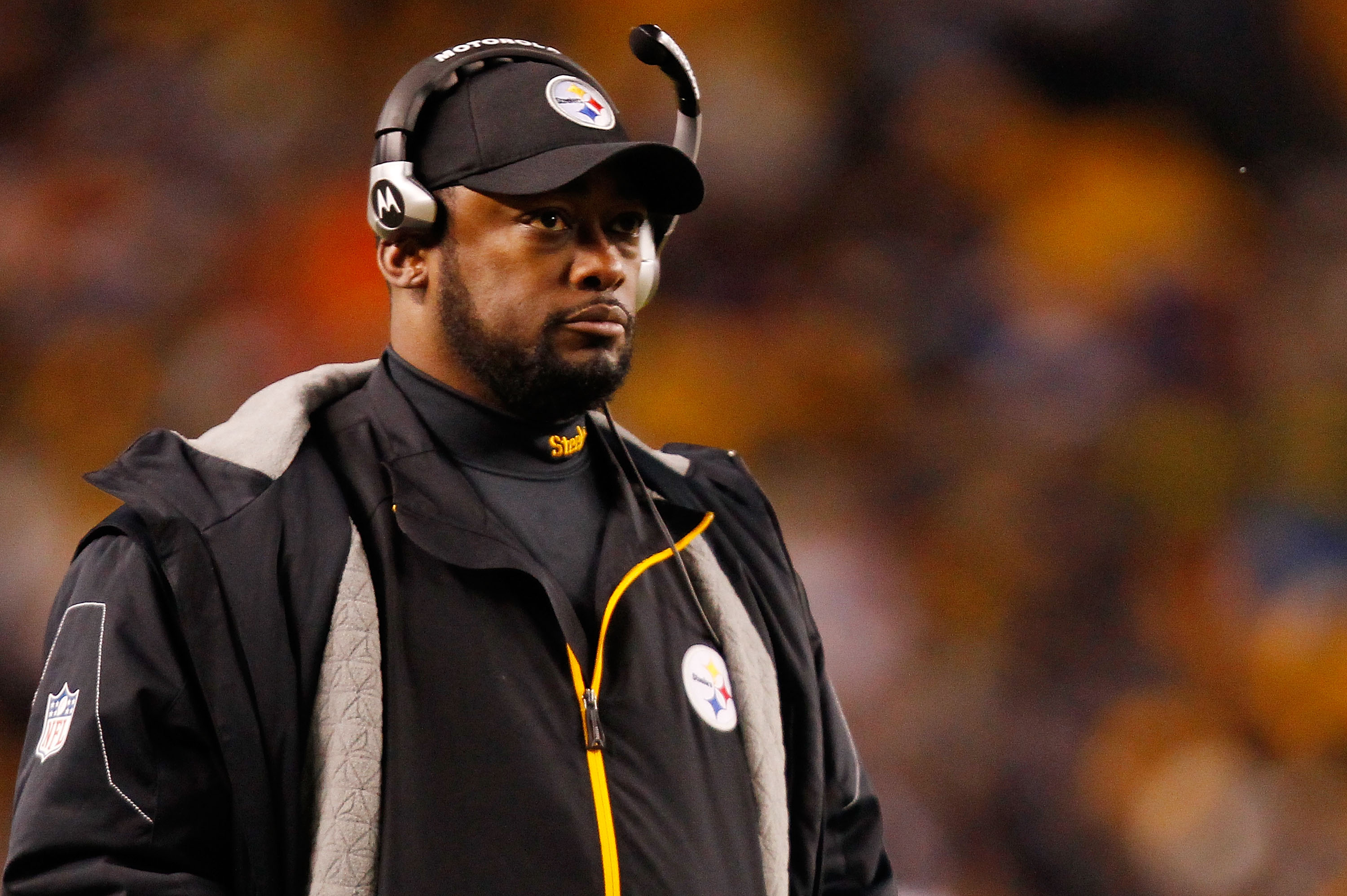 PITTSBURGH - DECEMBER 23: Head coach Mike Tomlin of the Pittsburgh Steelers watches his team play against the Carolina Panthers during the game on December 23, 2010 at Heinz Field in Pittsburgh, Pennsylvania. (Photo by Jared Wickerham/Getty Images) PITTSBURGH - DECEMBER 23: Head coach Mike Tomlin of the Pittsburgh Steelers watches his team play against the Carolina Panthers during the game on December 23, 2010 at Heinz Field in Pittsburgh, Pennsylvania. (Photo by Jared Wickerham/Getty Images)
