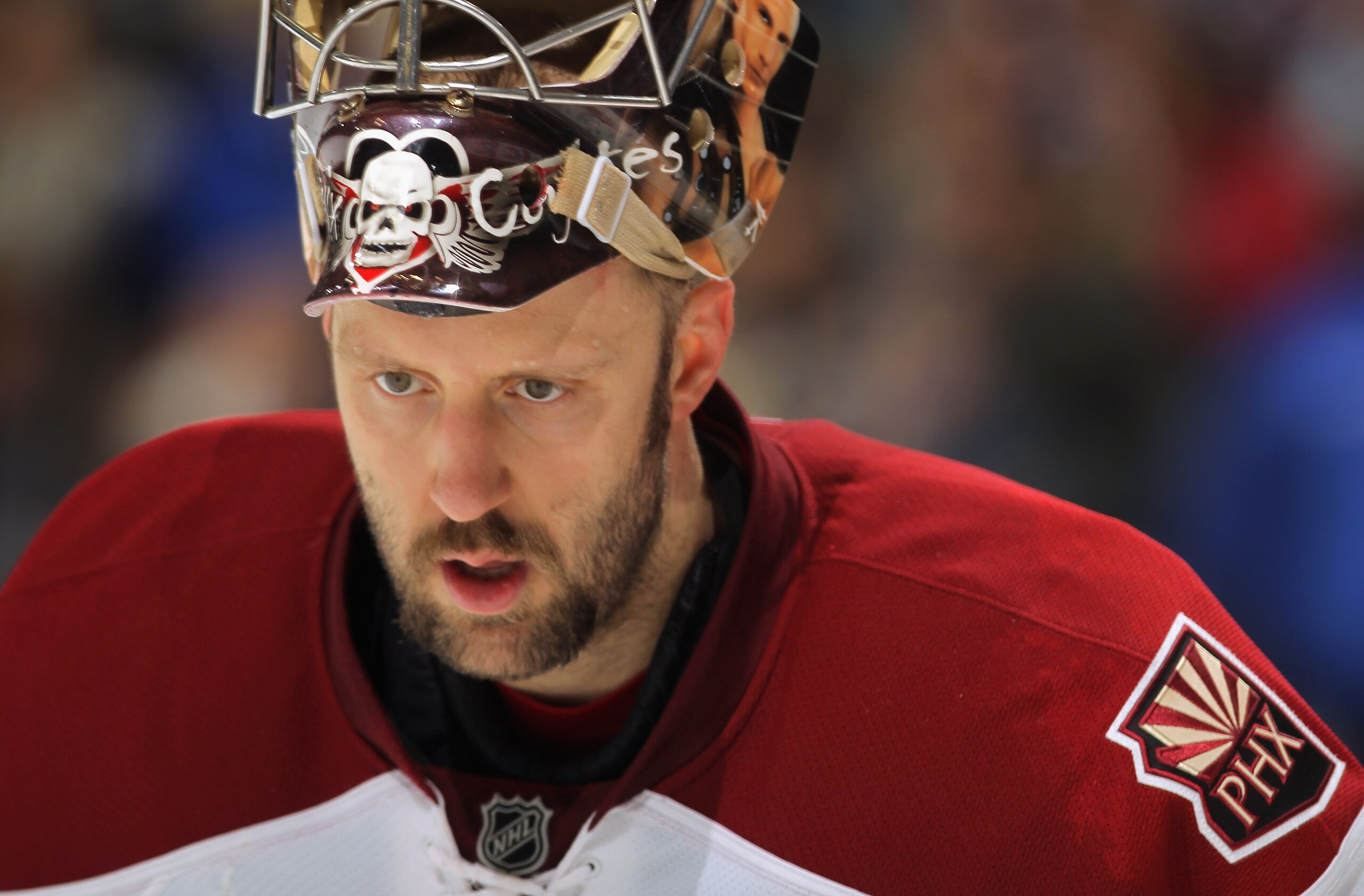 DENVER - JANUARY 06: Goalie Jason LaBarbera #1 of the Phoenix Coyotes looks on during a break in the action against the Colorado Avalanche at the Pepsi Center on January 6, 2011 in Denver, Colorado. LaBarbera had 34 saves as the Coyotes defeated the Aval DENVER - JANUARY 06: Goalie Jason LaBarbera #1 of the Phoenix Coyotes looks on during a break in the action against the Colorado Avalanche at the Pepsi Center on January 6, 2011 in Denver, Colorado. LaBarbera had 34 saves as the Coyotes defeated the Aval