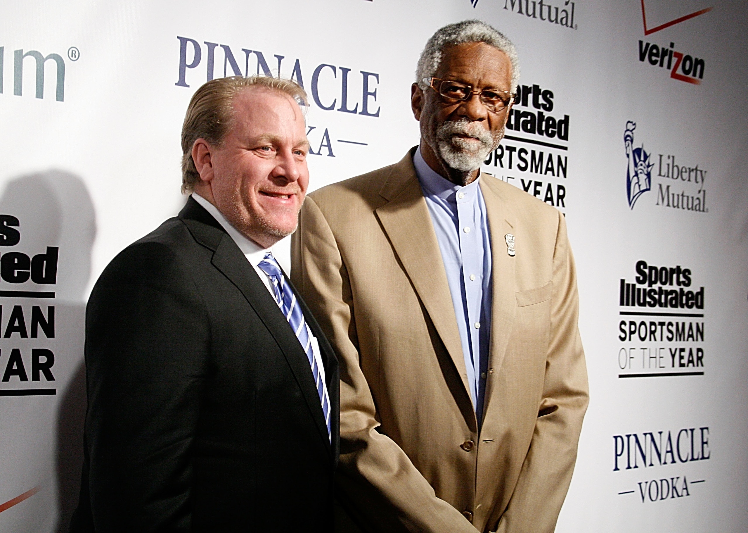 NEW YORK, NY - NOVEMBER 30:  Former MLB player Kurt Schilling and former NBA player Bill Russell attend the 2010 Sports Illustrated Sportsman of the Year Celebration at IAC Building on November 30, 2010 in New York City.  (Photo by Andy Kropa/Getty Images