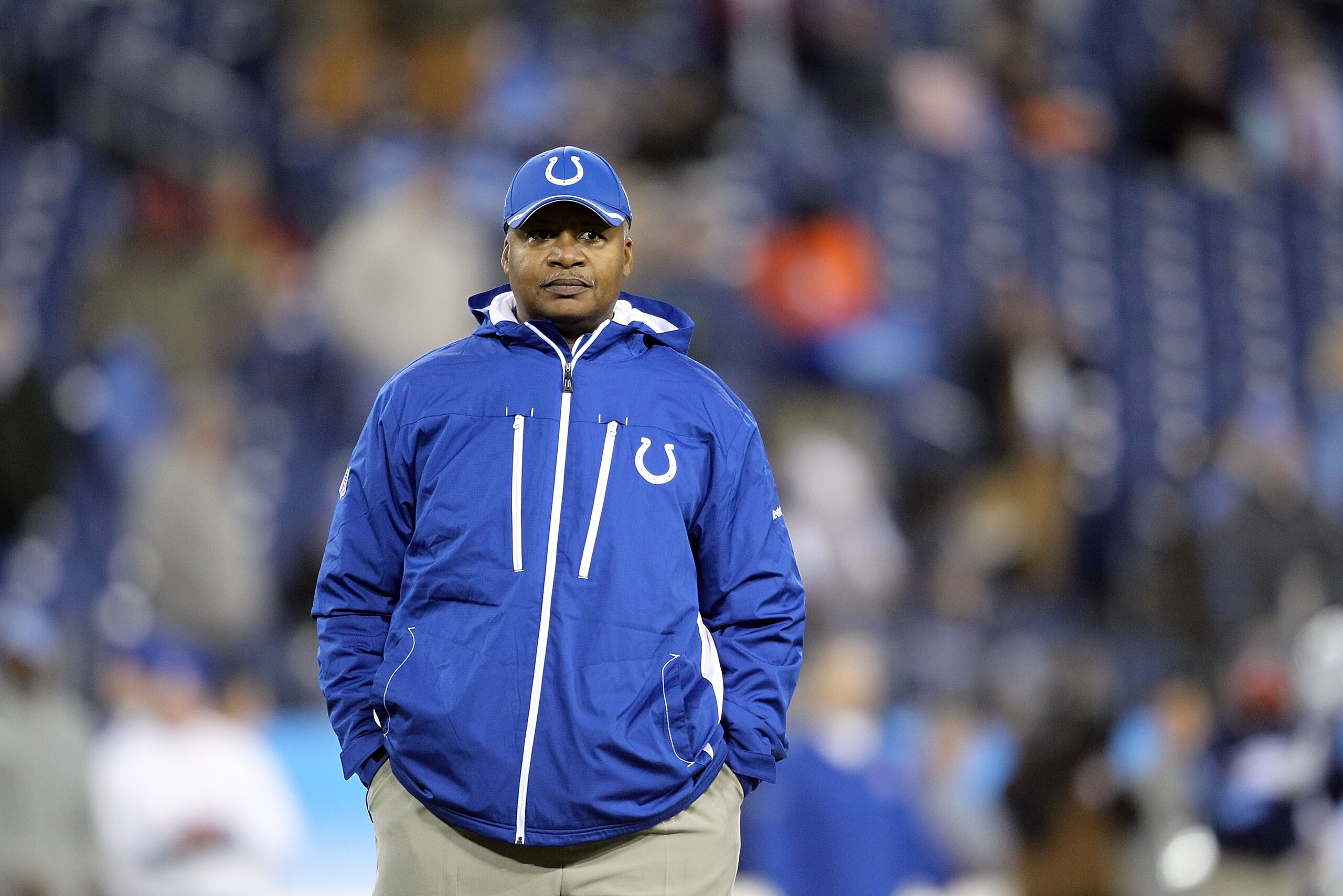 NASHVILLE, TN - DECEMBER 09: Jim Caldwell the Head Coach of the Indianapolis Colts watches his team stretch before the NFL game against the Tennessee Titans at LP Field on December 9, 2010 in Nashville, Tennessee. (Photo by Andy Lyons/Getty Images) NASHVILLE, TN - DECEMBER 09: Jim Caldwell the Head Coach of the Indianapolis Colts watches his team stretch before the NFL game against the Tennessee Titans at LP Field on December 9, 2010 in Nashville, Tennessee. (Photo by Andy Lyons/Getty Images)