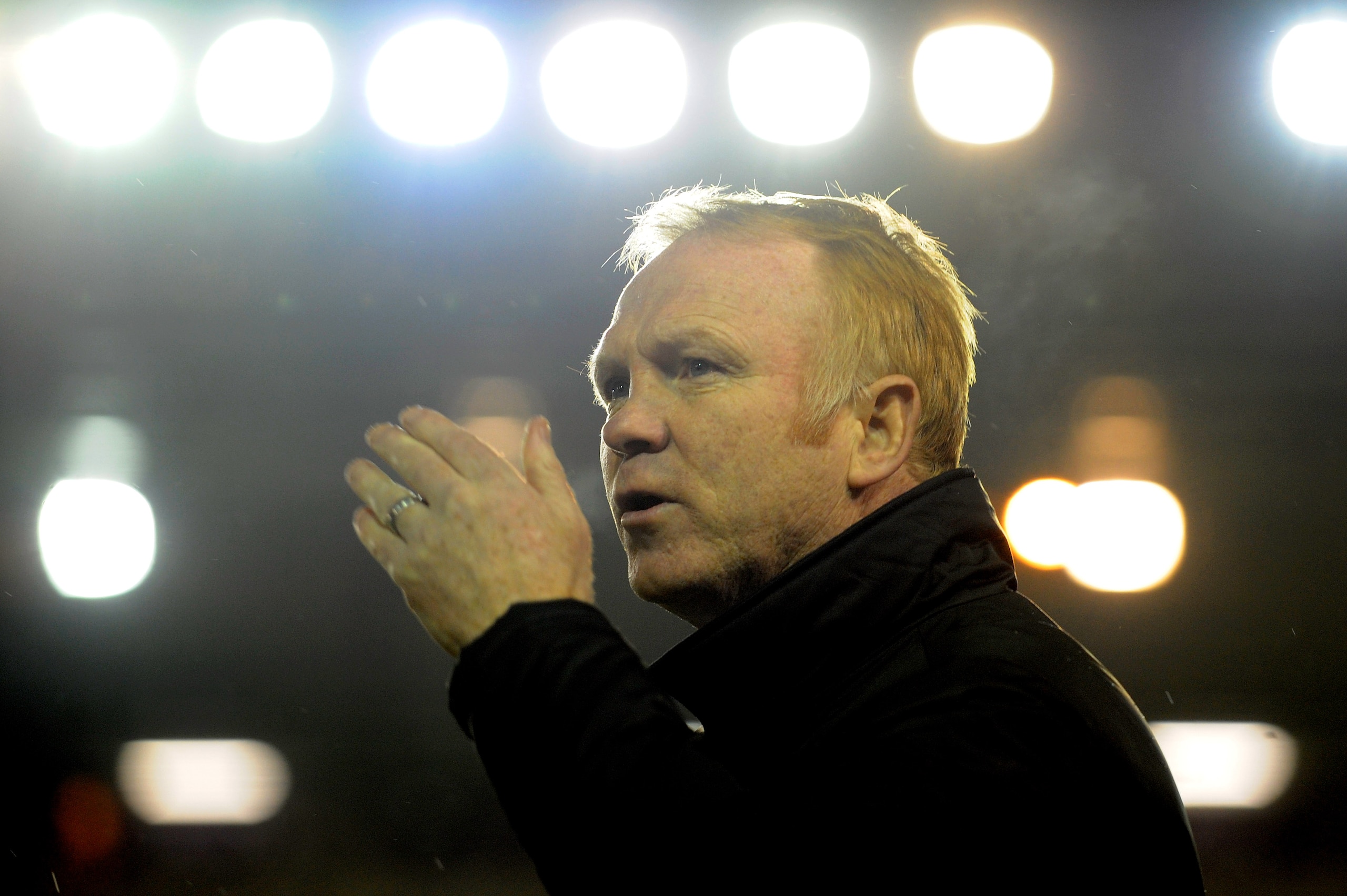 BIRMINGHAM, ENGLAND - JANUARY 01:  Alex McLeish the Birmingham manager during the Barclays Premier Leaue match between Birmingham City and Arsenal at St. Andrews on January 1, 2011 in Birmingham, England.  (Photo by Michael Regan/Getty Images)