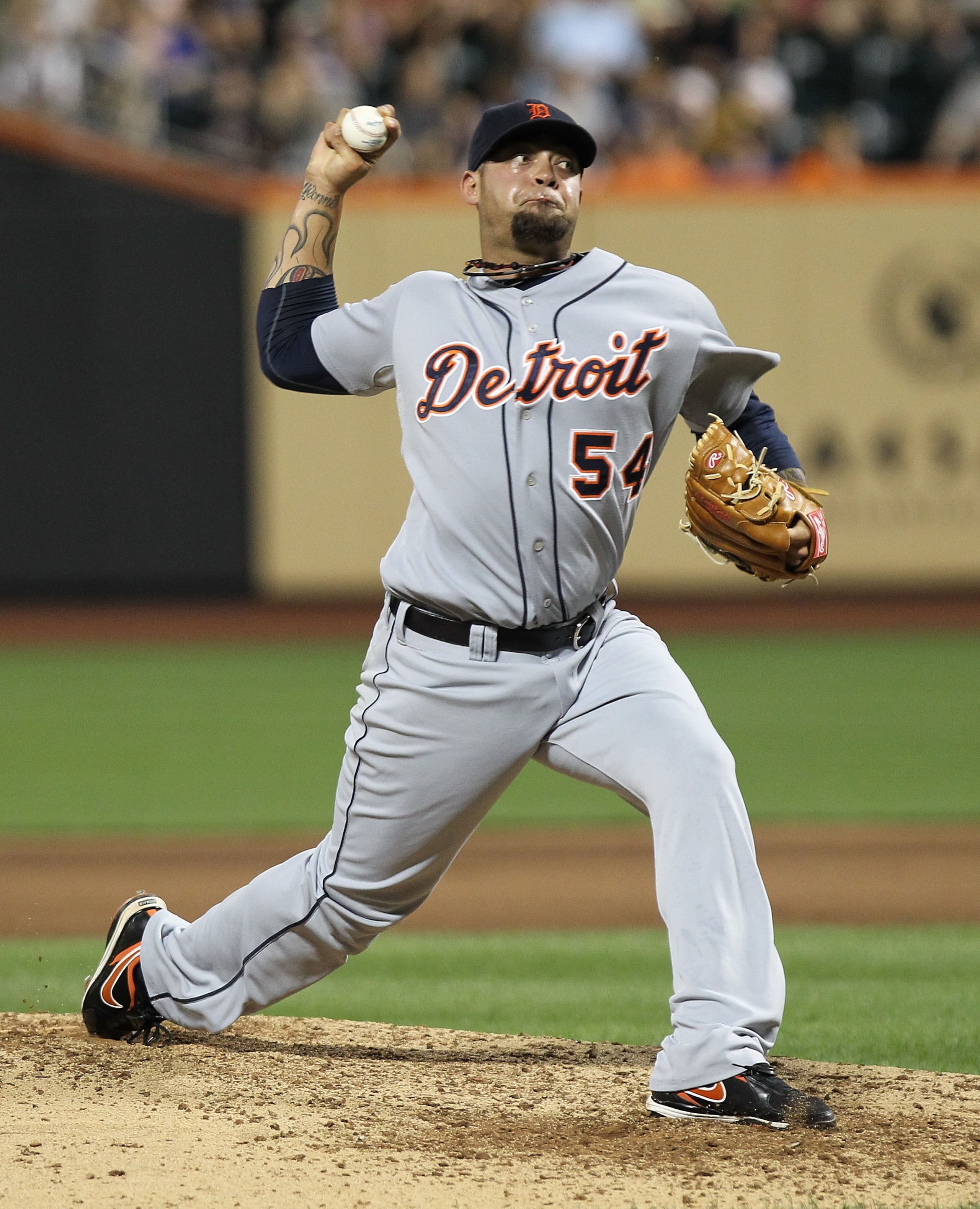 NEW YORK - JUNE 23: Joel Zumaya #54 of the Detroit Tigers pitches against the New York Mets at Citi Field on June 23, 2010 in the Flushing neighborhood of the Queens borough of New York City. (Photo by Nick Laham/Getty Images) NEW YORK - JUNE 23: Joel Zumaya #54 of the Detroit Tigers pitches against the New York Mets at Citi Field on June 23, 2010 in the Flushing neighborhood of the Queens borough of New York City. (Photo by Nick Laham/Getty Images)