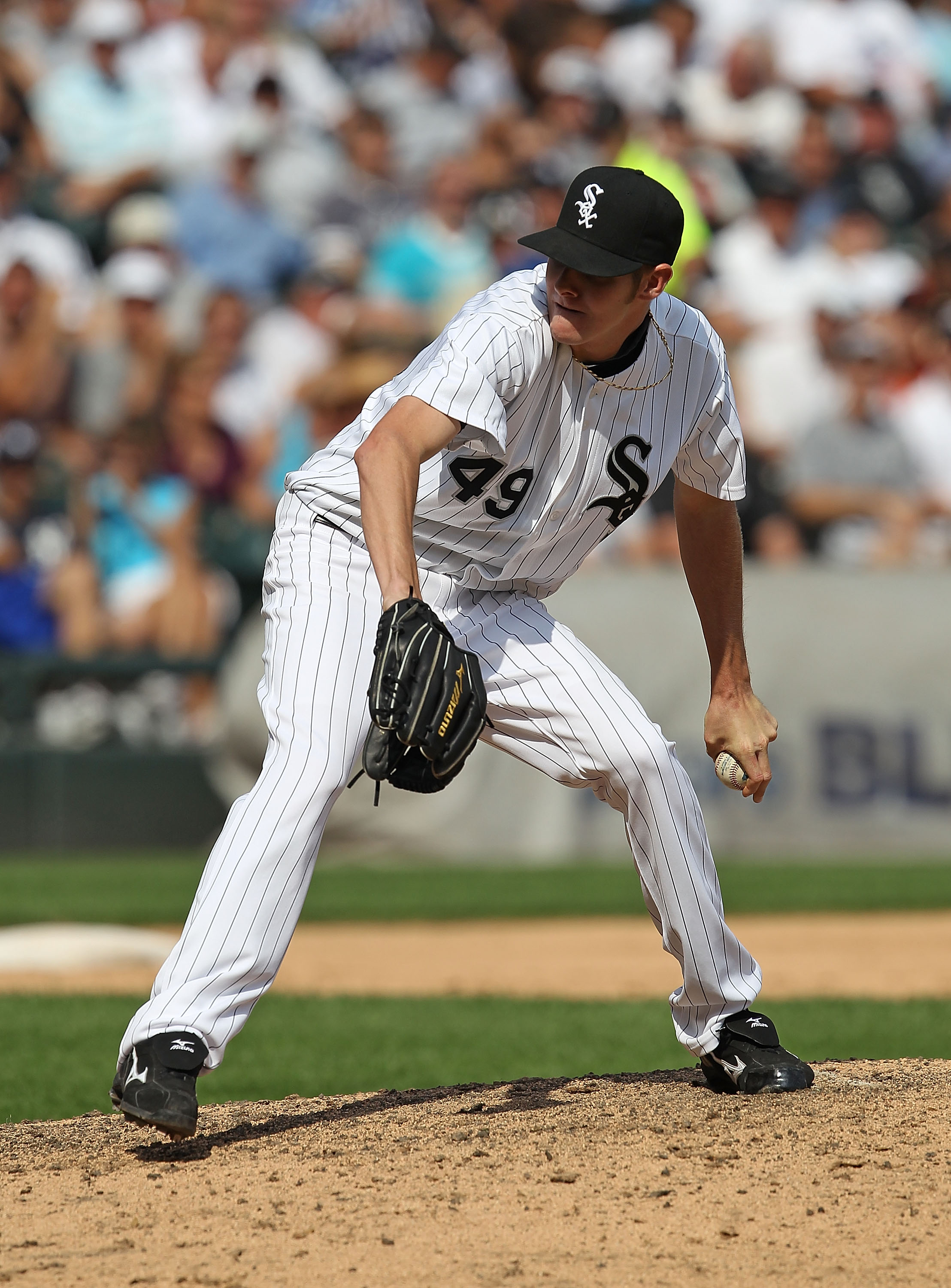 CHICAGO - AUGUST 29: Chris Sale #49 of the Chicago White Sox pitches against the New York Yankees at U.S. Cellular Field on August 29, 2010 in Chicago, Illinois. The Yankees defeated the White Sox 2-1. (Photo by Jonathan Daniel/Getty Images)