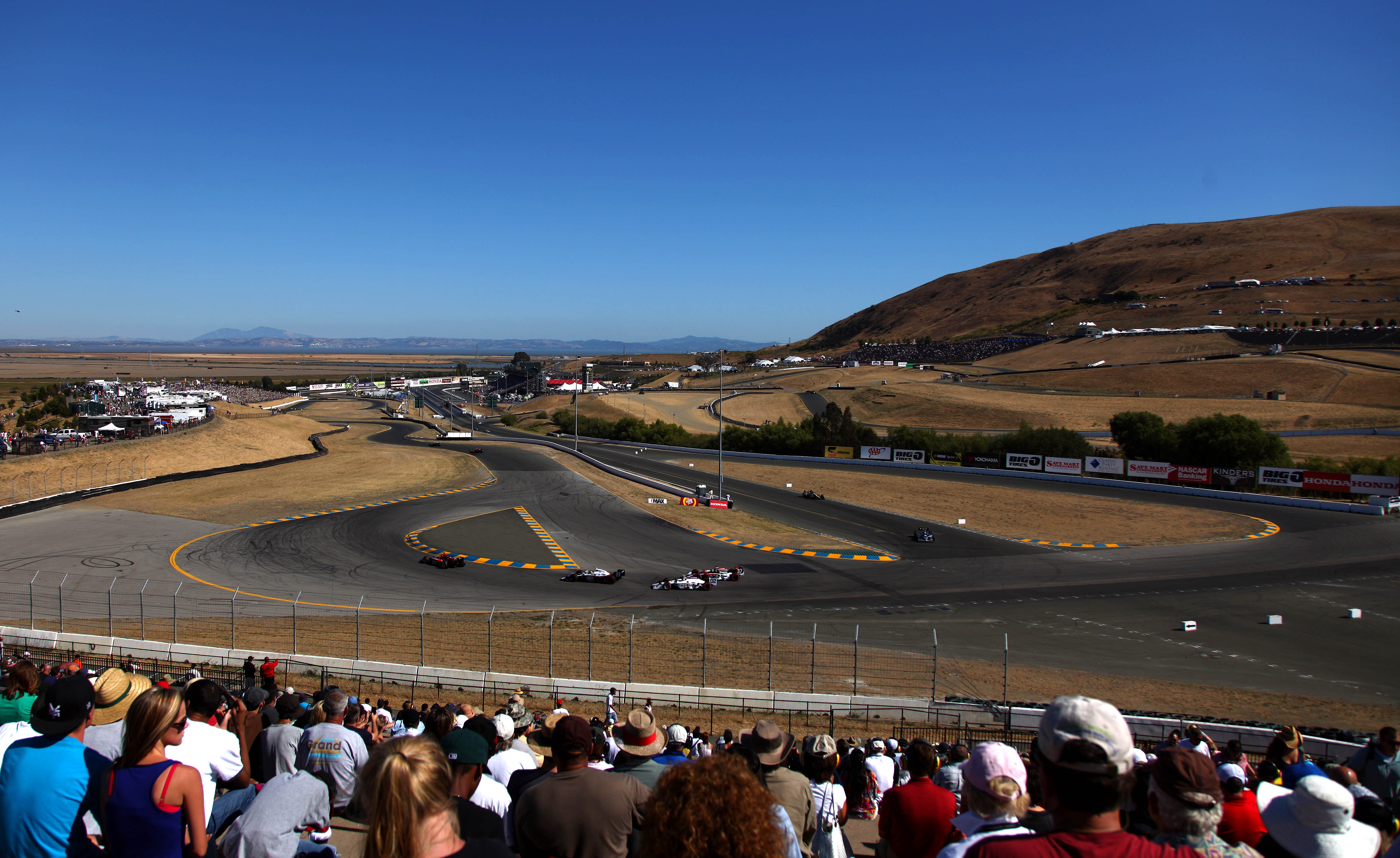 Infineon Raceway is much more fan friendly since Bruton Smith eliminated the hills that blocked most of the track for patrons.