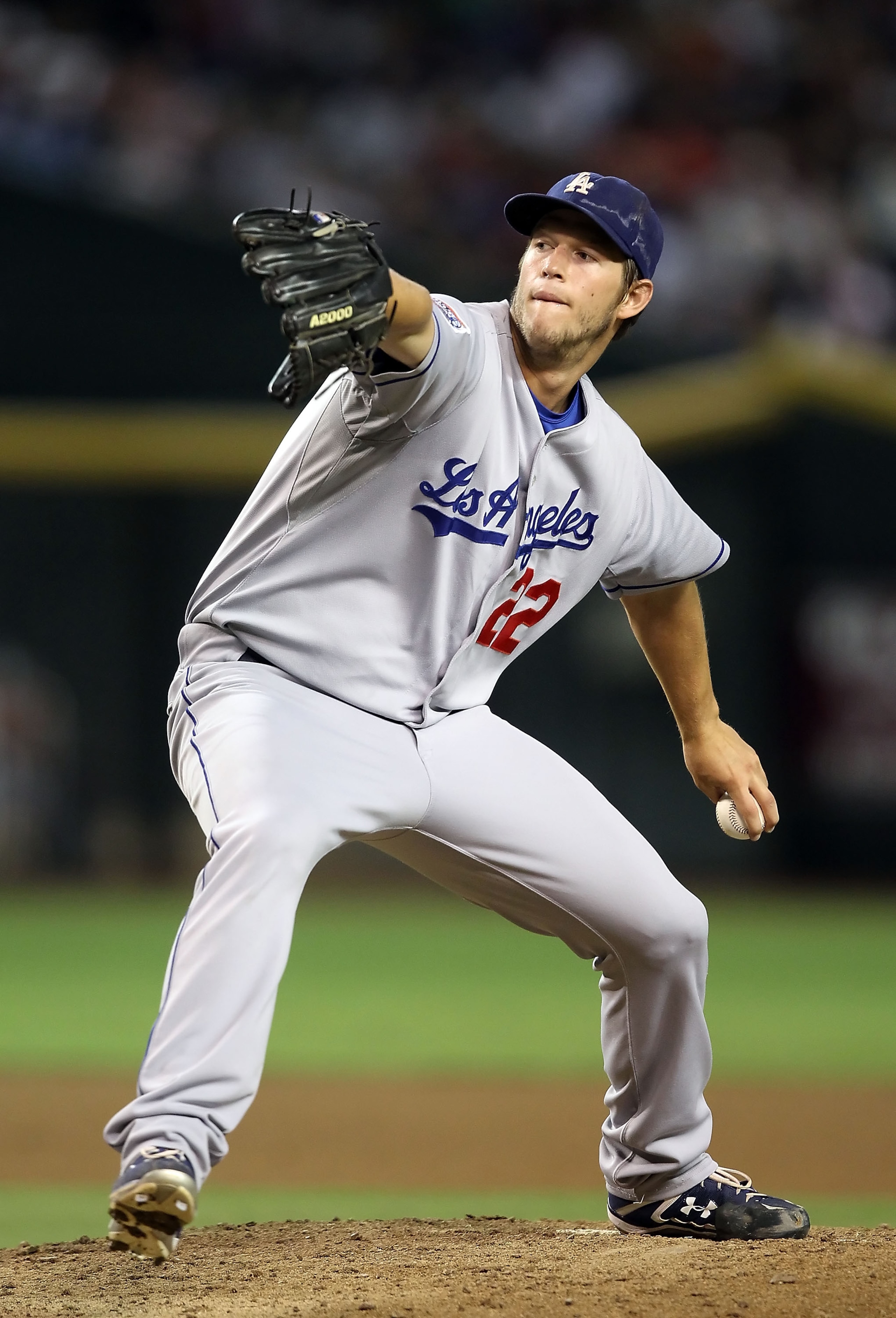PHOENIX - SEPTEMBER 24: Starting pitcher Clayton Kershaw #22 of the Los Angeles Dodgers pitches against the Arizona Diamondbacks during the Major League Baseball game at Chase Field on September 24, 2010 in Phoenix, Arizona. (Photo by Christian Petersen PHOENIX - SEPTEMBER 24: Starting pitcher Clayton Kershaw #22 of the Los Angeles Dodgers pitches against the Arizona Diamondbacks during the Major League Baseball game at Chase Field on September 24, 2010 in Phoenix, Arizona. (Photo by Christian Petersen
