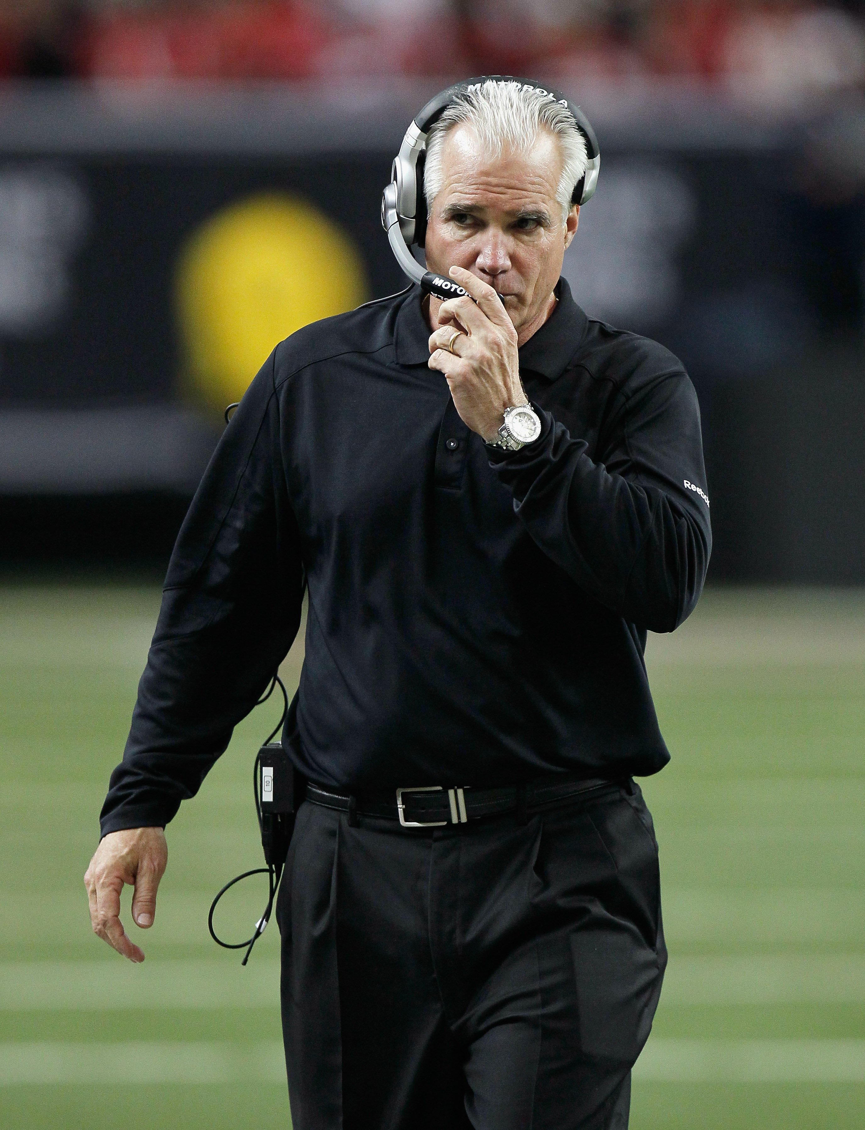 ATLANTA, GA - JANUARY 02:  Head coach Mike Smith of the Atlanta Falcons against the Carolina Panthers at Georgia Dome on January 2, 2011 in Atlanta, Georgia.  (Photo by Kevin C. Cox/Getty Images)
