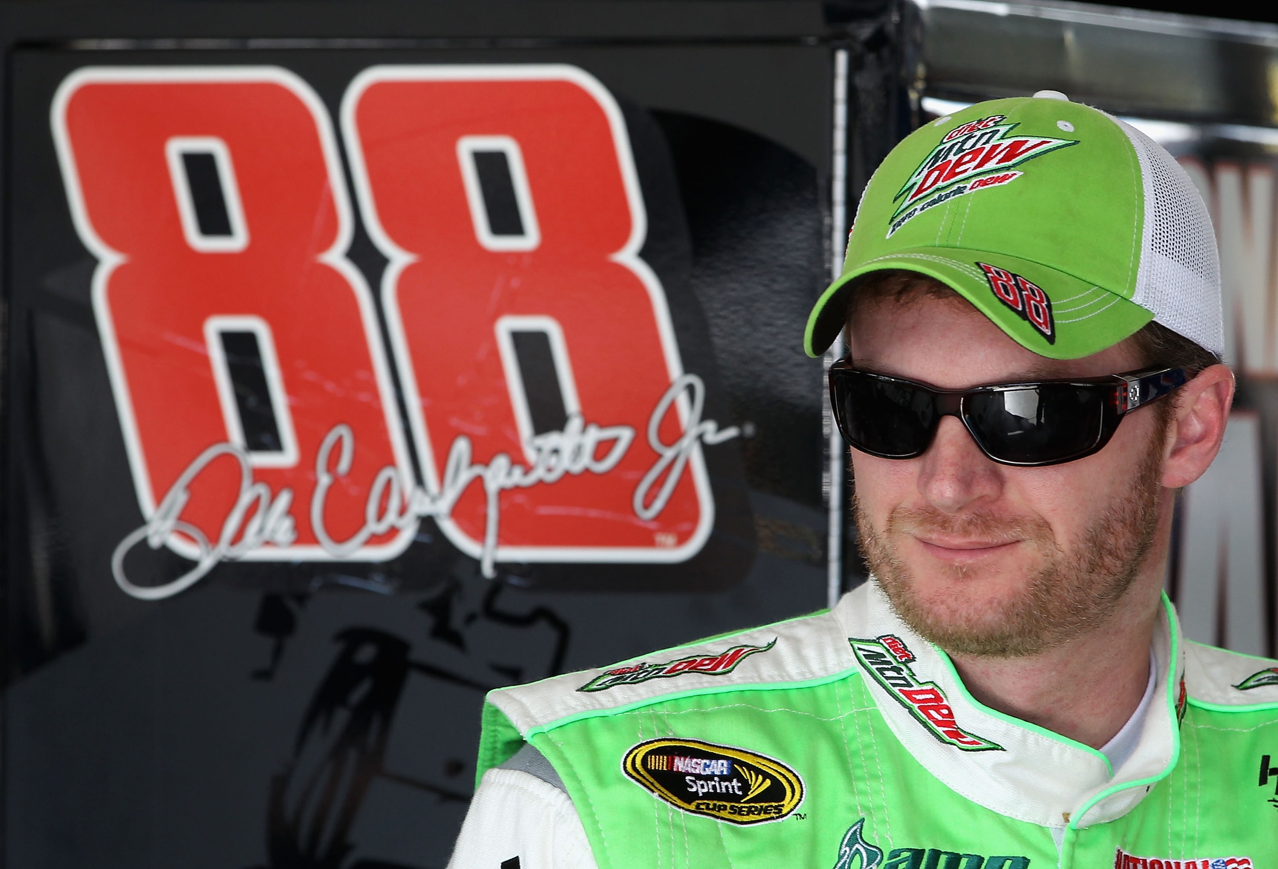 AVONDALE, AZ - NOVEMBER 13:  Dale Earnhardt Jr., driver of the #88 National Guard/AMP Energy Chevrolet, during practice for the NASCAR Sprint Cup Series Kobalt Tools 500 at Phoenix International Raceway on November 13, 2010 in Avondale, Arizona.  (Photo b