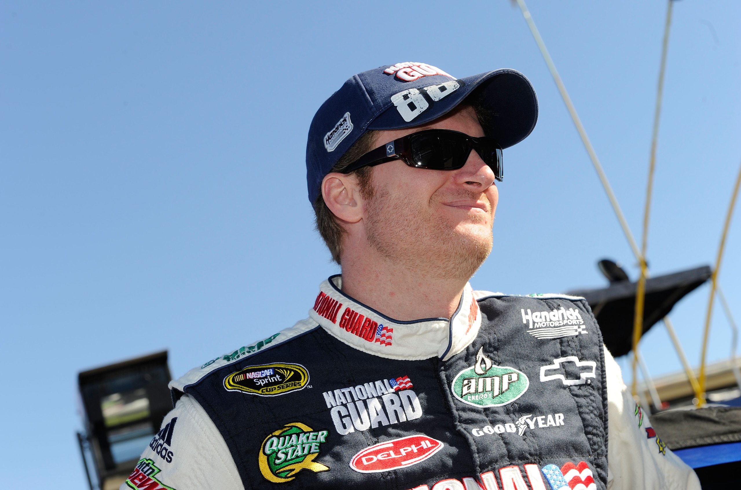 FORT WORTH, TX - NOVEMBER 07:  Dale Earnhardt Jr., driver of the #88 National Guard/AMP Energy Chevrolet, during the NASCAR Sprint Cup Series AAA Texas 500 at Texas Motor Speedway on November 7, 2010 in Fort Worth, Texas.  (Photo by John Harrelson/Getty I