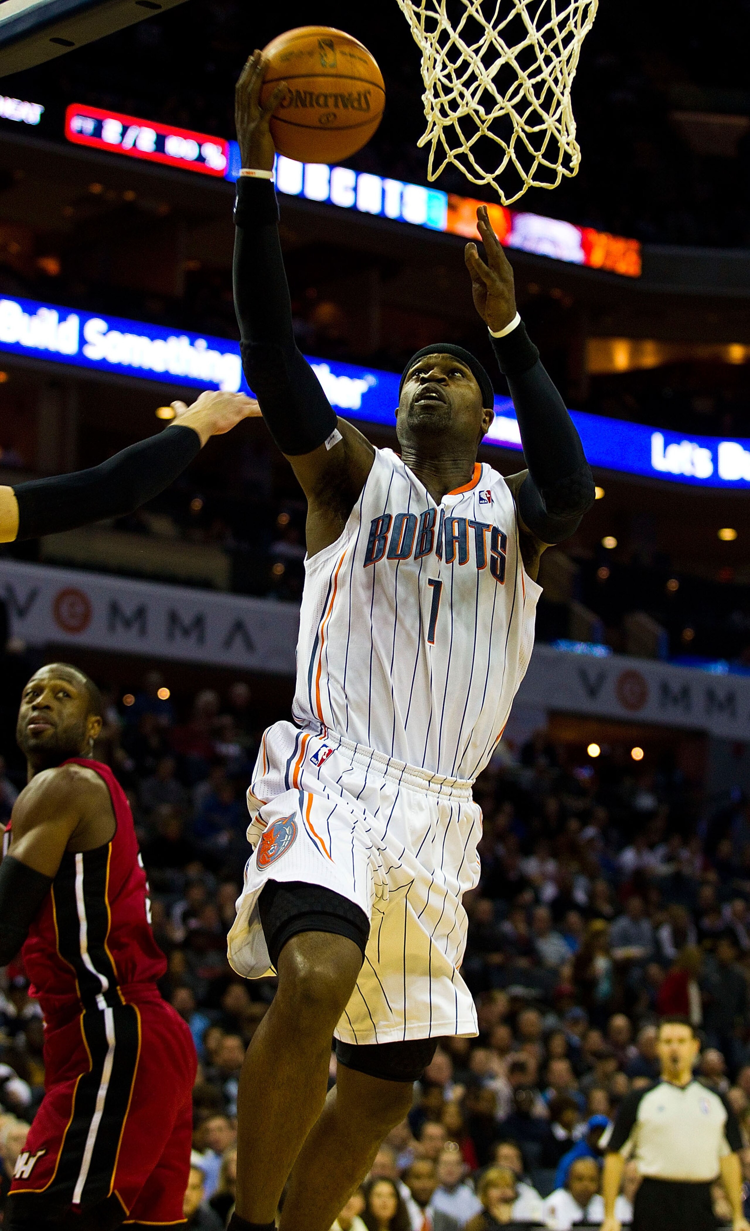 CHARLOTTE, NC - JANUARY 03: Stephen Jackson #1 of the Charlotte Bobcats drives to the basket against the Miami Heat at Time Warner Cable Arena on January 3, 2011 in Charlotte, North Carolina. The Heat defeated the Bobcats 96-82. (Photo by Brian A. Weste CHARLOTTE, NC - JANUARY 03: Stephen Jackson #1 of the Charlotte Bobcats drives to the basket against the Miami Heat at Time Warner Cable Arena on January 3, 2011 in Charlotte, North Carolina. The Heat defeated the Bobcats 96-82. (Photo by Brian A. Weste