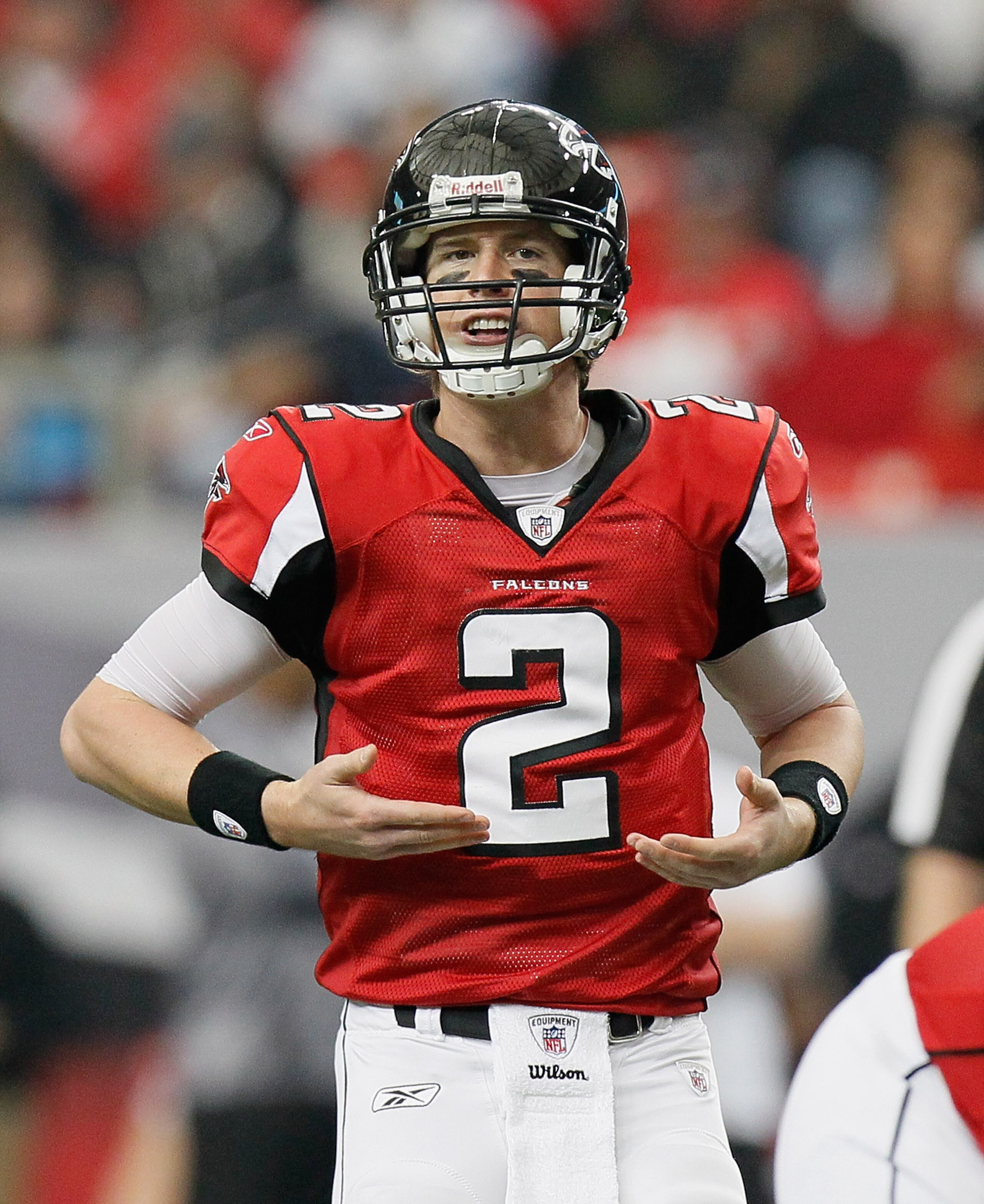 ATLANTA, GA - JANUARY 02: Quarterback Matt Ryan #2 of the Atlanta Falcons against the Carolina Panthers at Georgia Dome on January 2, 2011 in Atlanta, Georgia. (Photo by Kevin C. Cox/Getty Images) ATLANTA, GA - JANUARY 02: Quarterback Matt Ryan #2 of the Atlanta Falcons against the Carolina Panthers at Georgia Dome on January 2, 2011 in Atlanta, Georgia. (Photo by Kevin C. Cox/Getty Images)