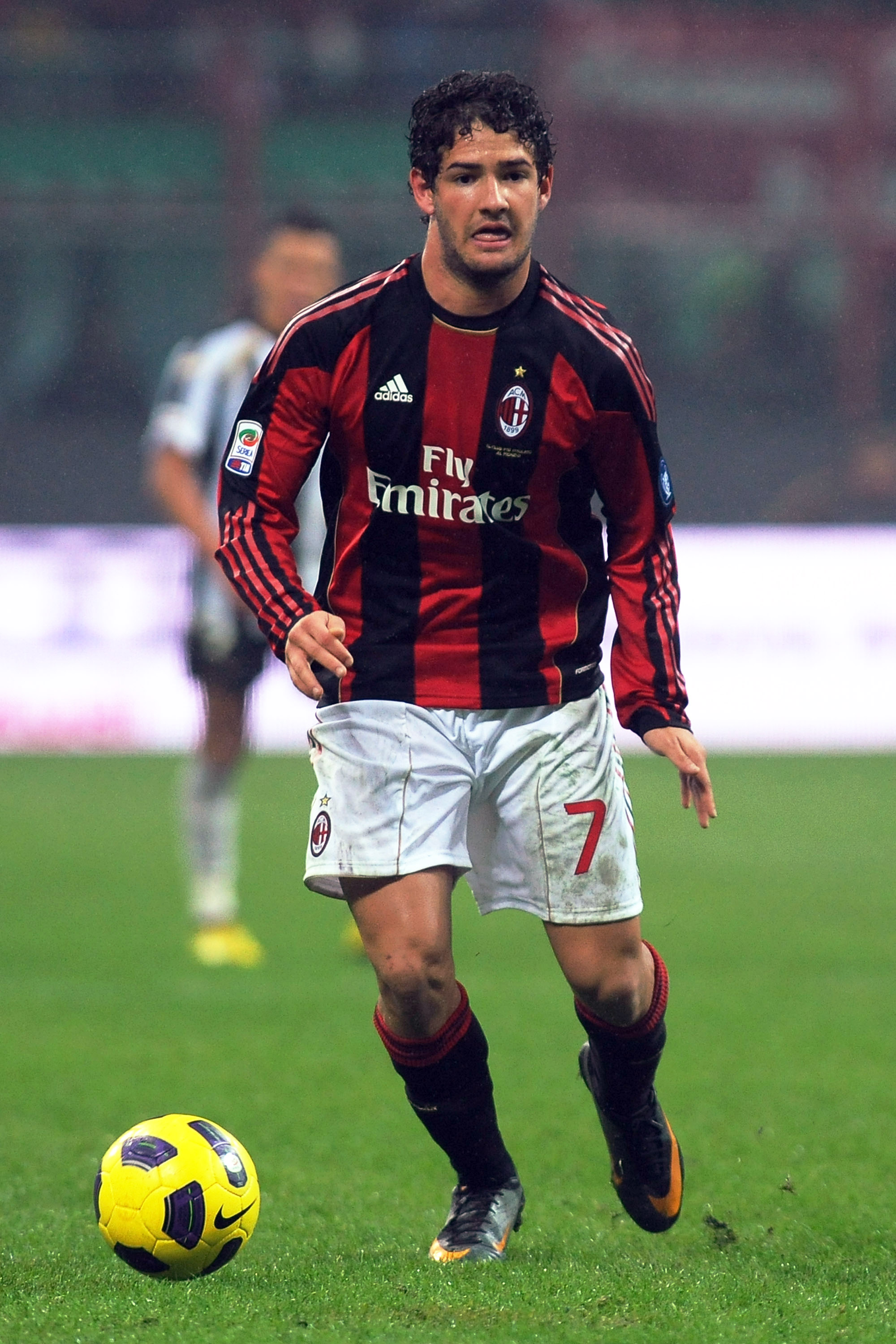 MILAN, ITALY - JANUARY 09:  Pato of AC Milan in action during the Serie A match between AC Milan and Udinese Calcio at Stadio Giuseppe Meazza on January 9, 2011 in Milan, Italy.  (Photo by Valerio Pennicino/Getty Images)